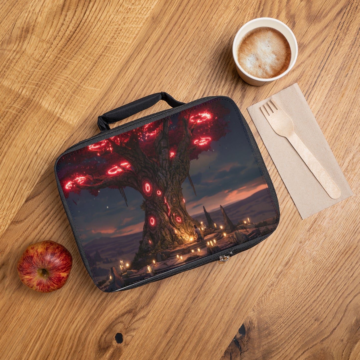 Ancient Rune Tree Lunch Bag – Crimson Portal Grove