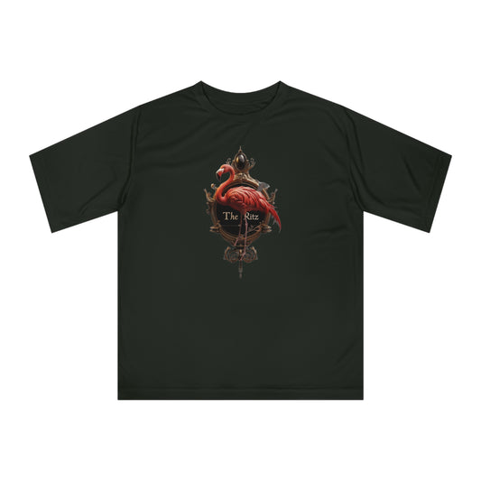 Crimson Flamingo Ornate Frame Tee – Golden Ritz Manor Emblem