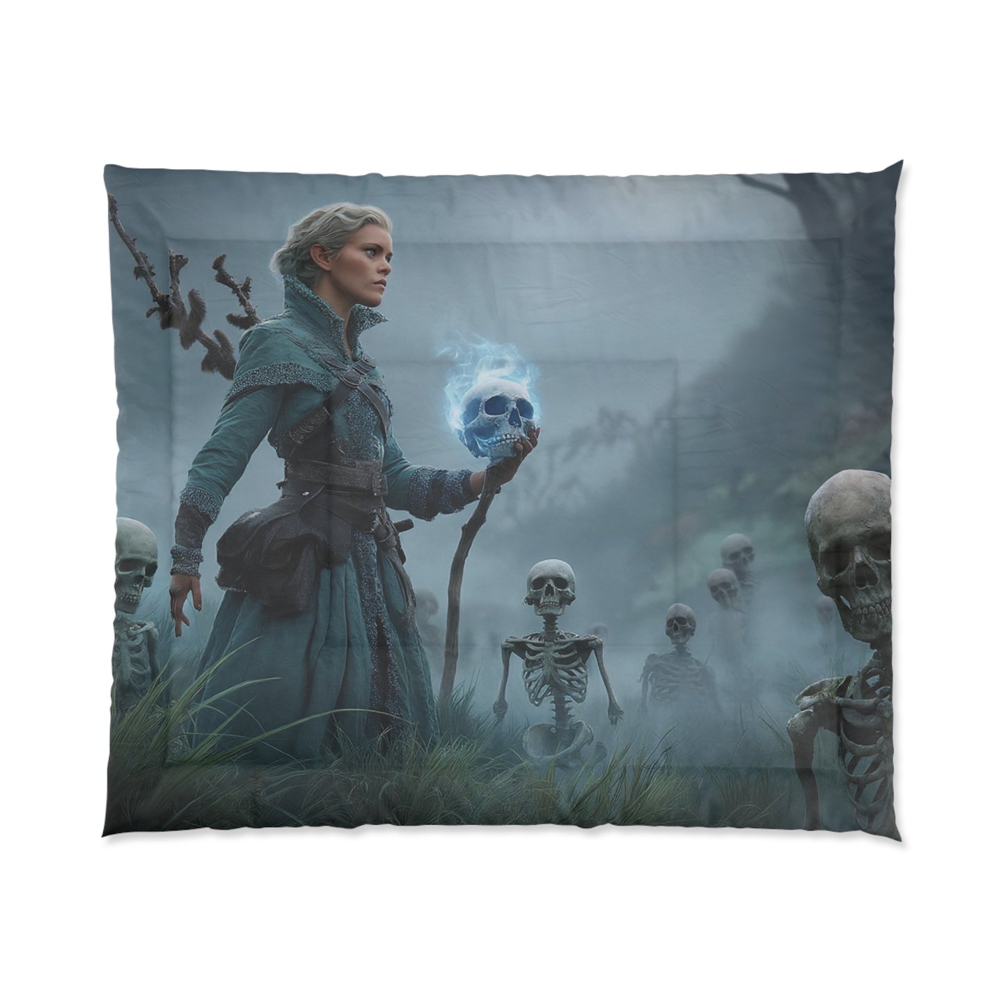 Mistbound Sentinel Comforter – Whispering Bone Grove Dreamscape