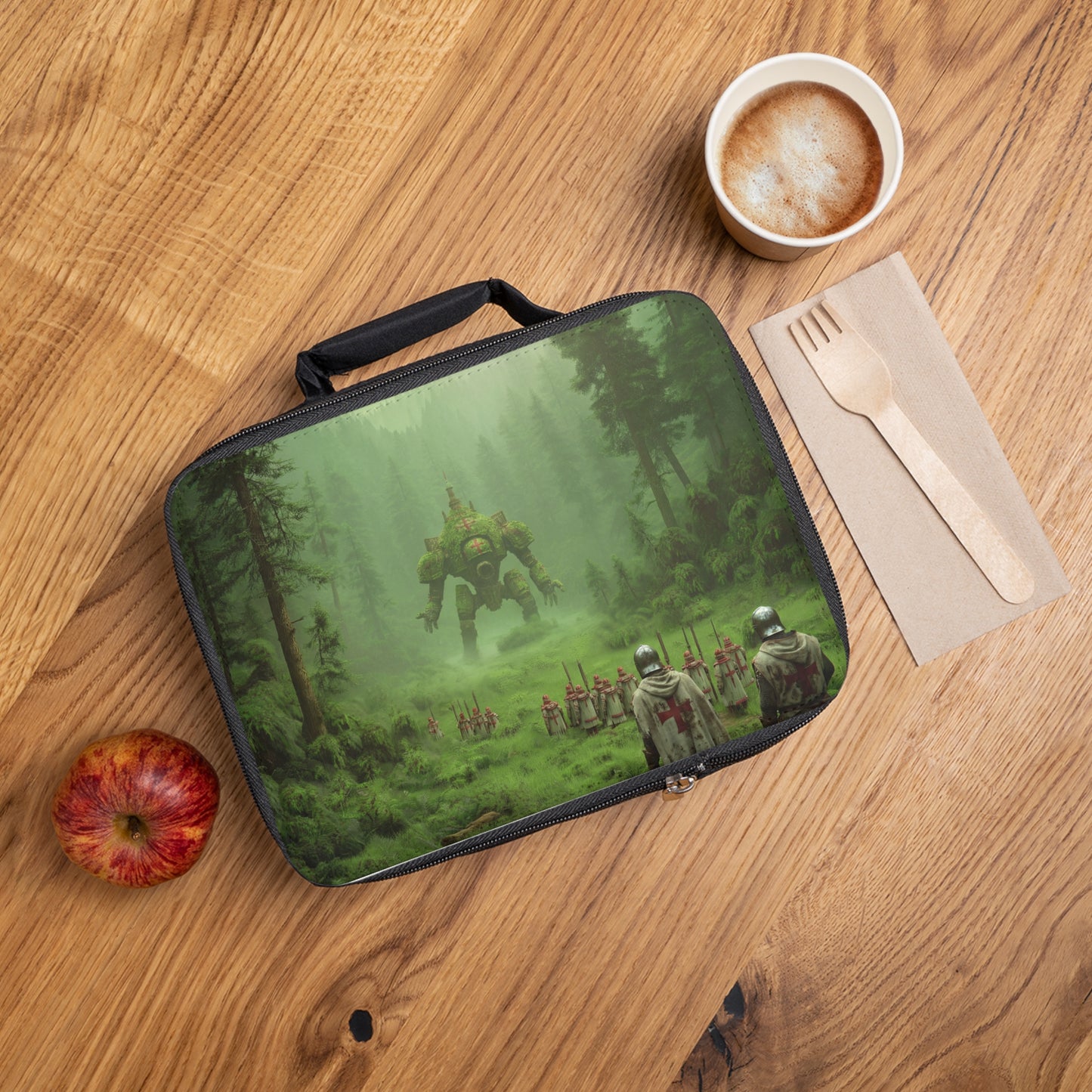 Moss-Covered War Machine Lunch Bag – Forested Battlefield Encounter