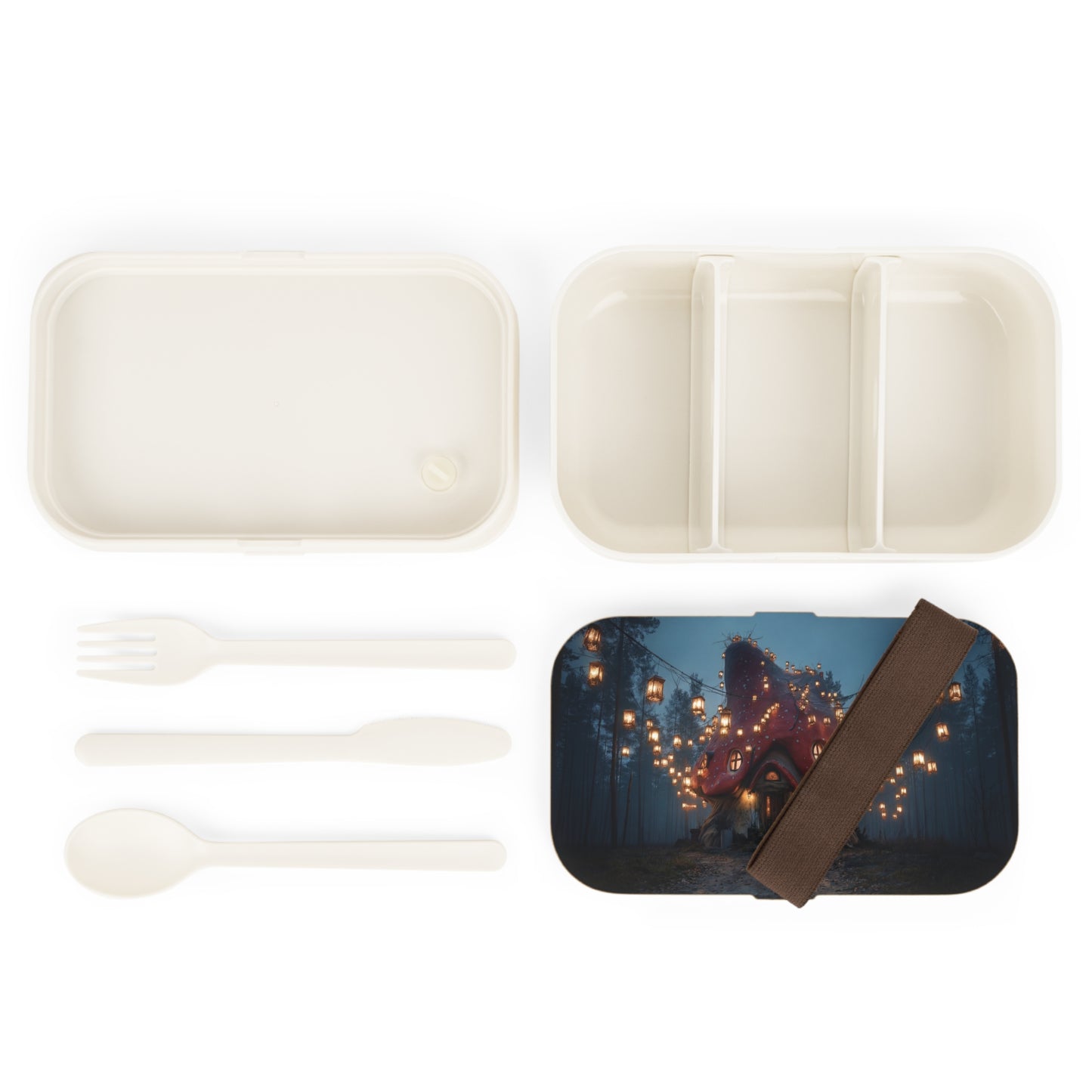 Mushroom House Lantern Bento Lunch Box – Whispering Forest Welcome