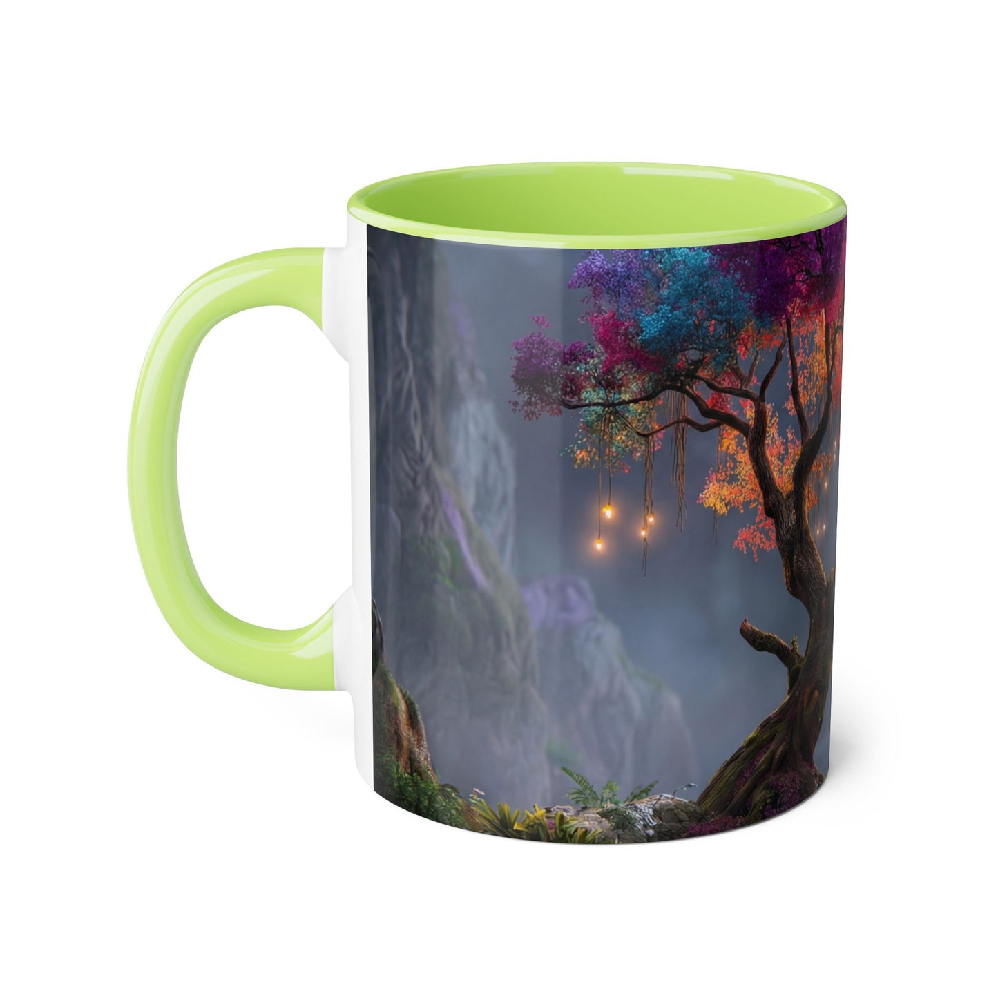 Prism Canopy Accent Mugs, 11oz – Rainforest Glow at Dusk