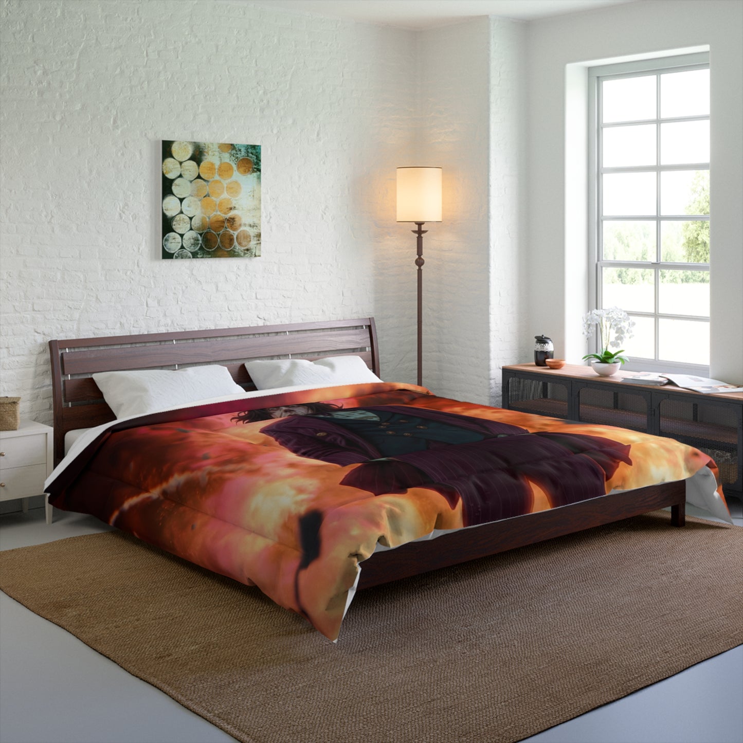 Crimson Sky Conductor Comforter – Explosive Symphony in Velvet