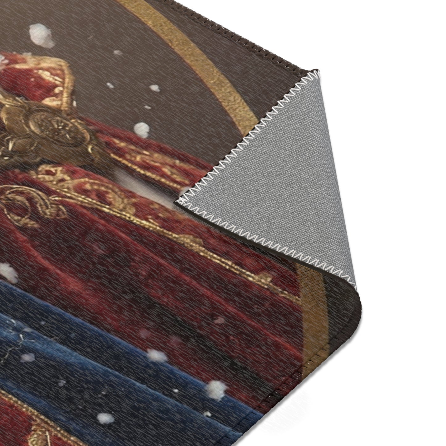 Three Owls in Velvet Robes Area Rug – Snow-Kissed Regal Guardianship