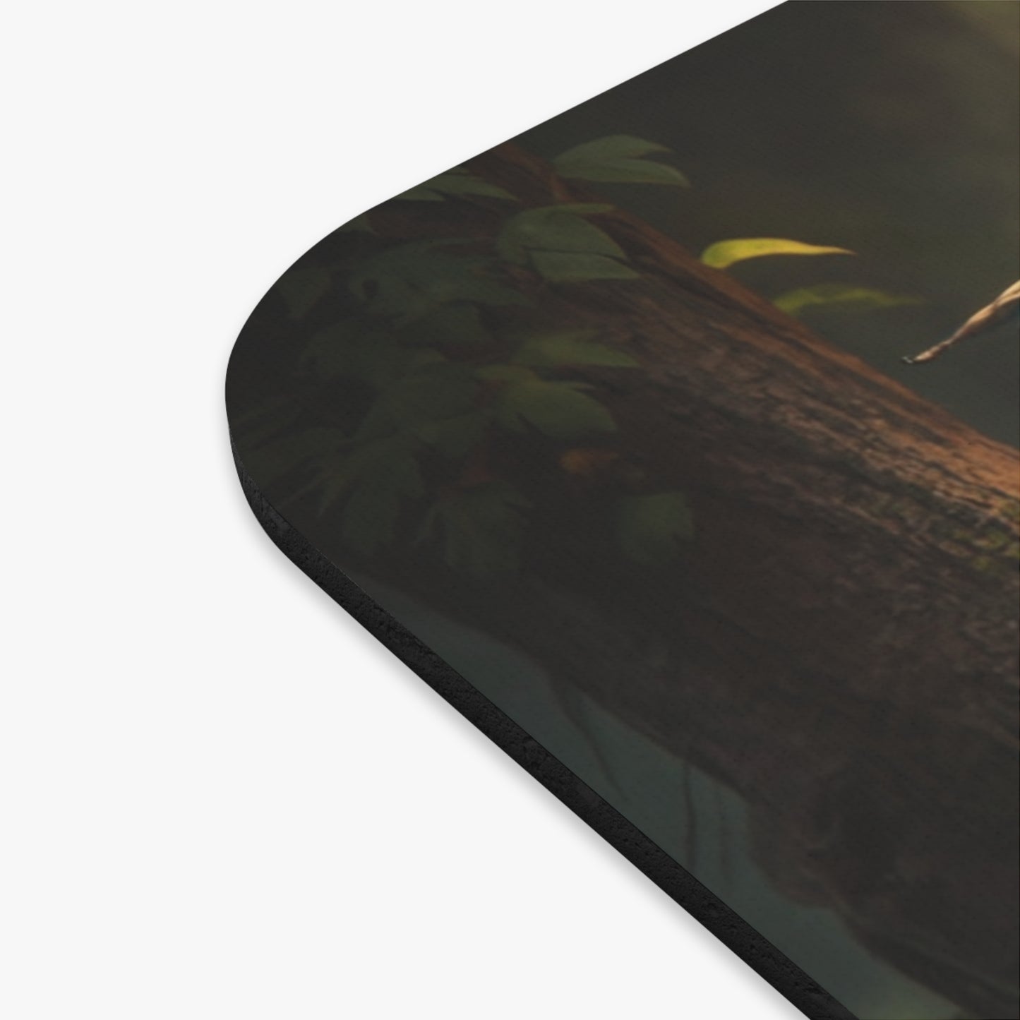 Forest Sentinel Mouse Pad (Rectangle) – Glowing Eye in Sunlit Grove