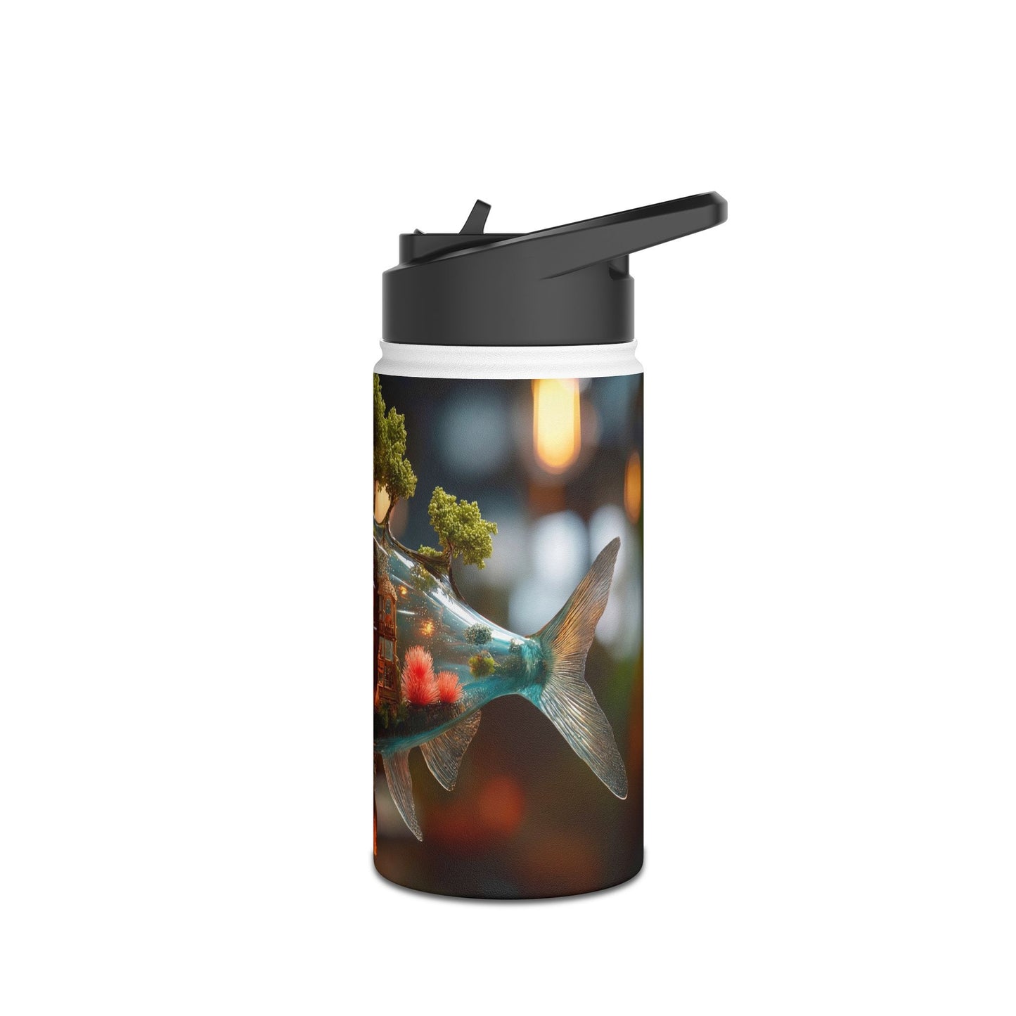 Whispering Forest Fish Water Bottle – Liquid Eden in a Glass Scaled World