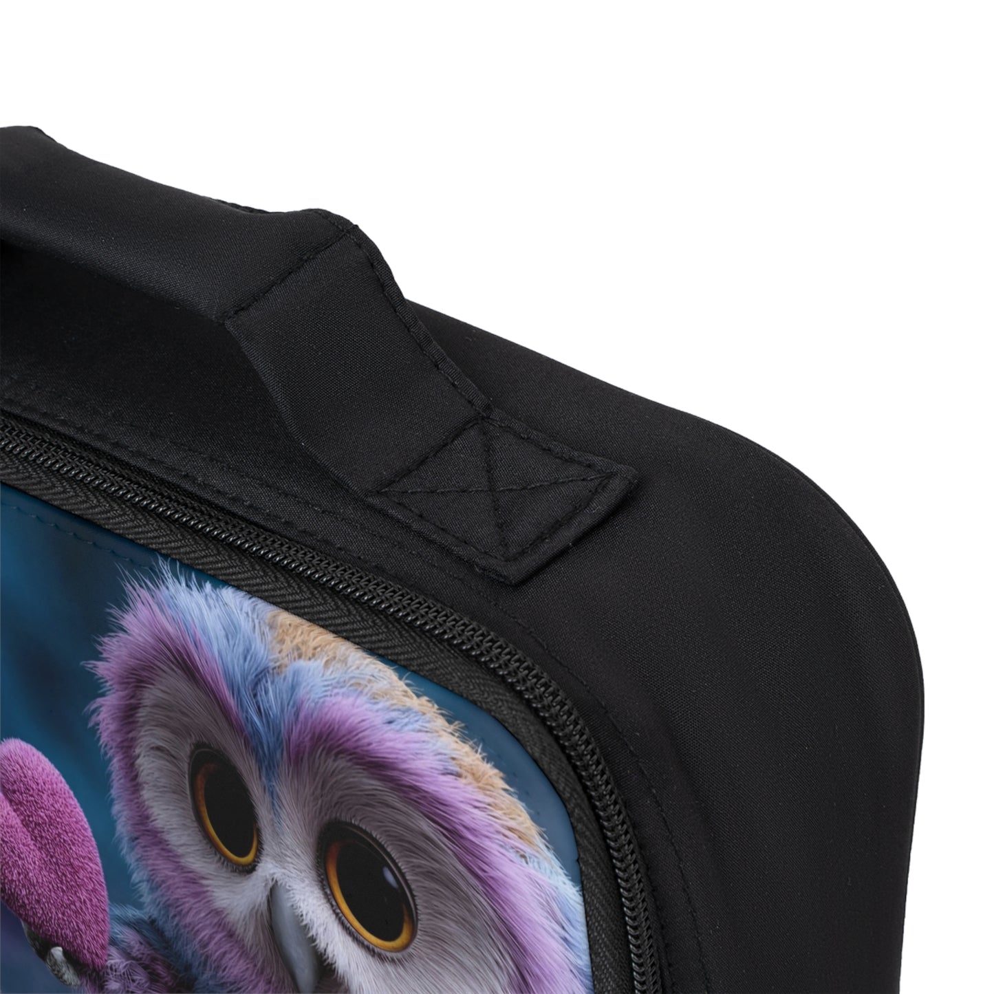 Velvet Owl with Heart Lunch Bag – Whimsical Midnight Guardian