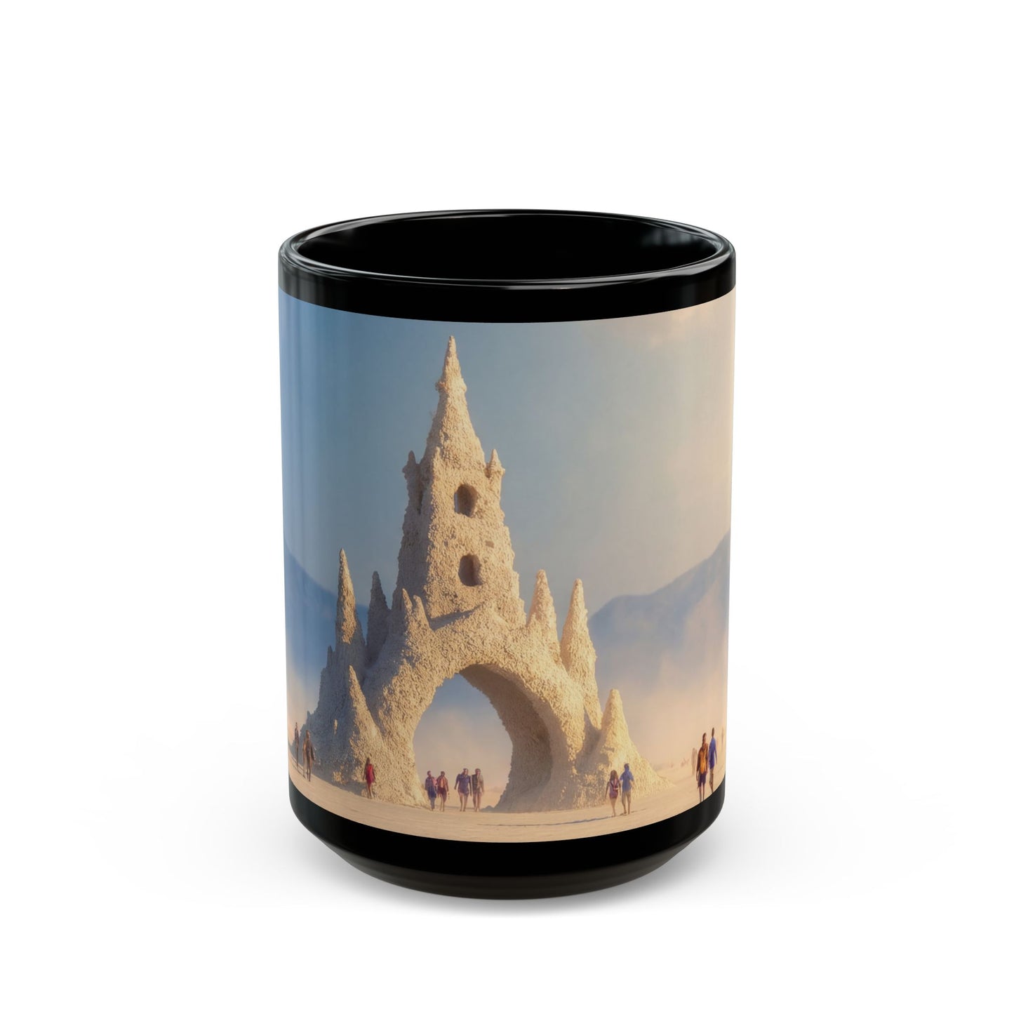 Desert Castle Black Mug – Sunset Sandstone Gateway