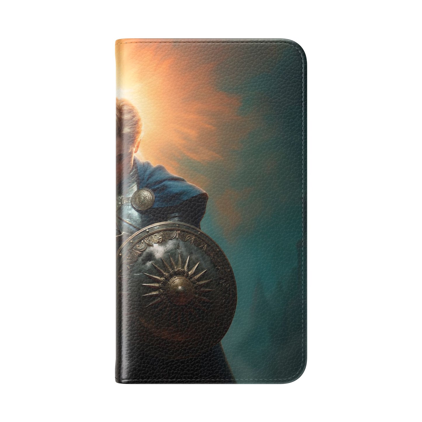 Dawn-Forged Knight Flip Cases – Radiant Armor Against Misty Skies