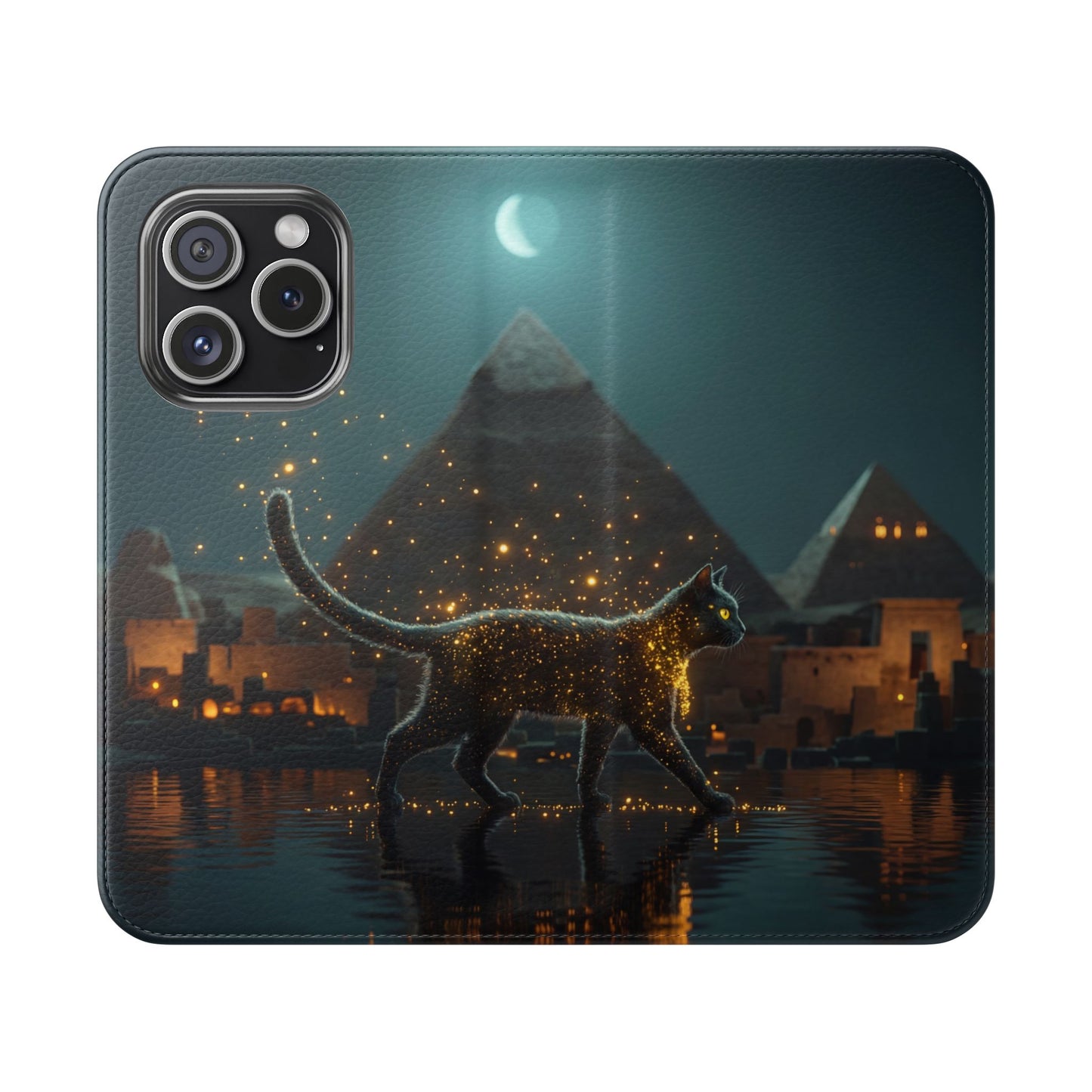 Celestial Vortex Flip Cases – Indigo Cloud Dreamscape