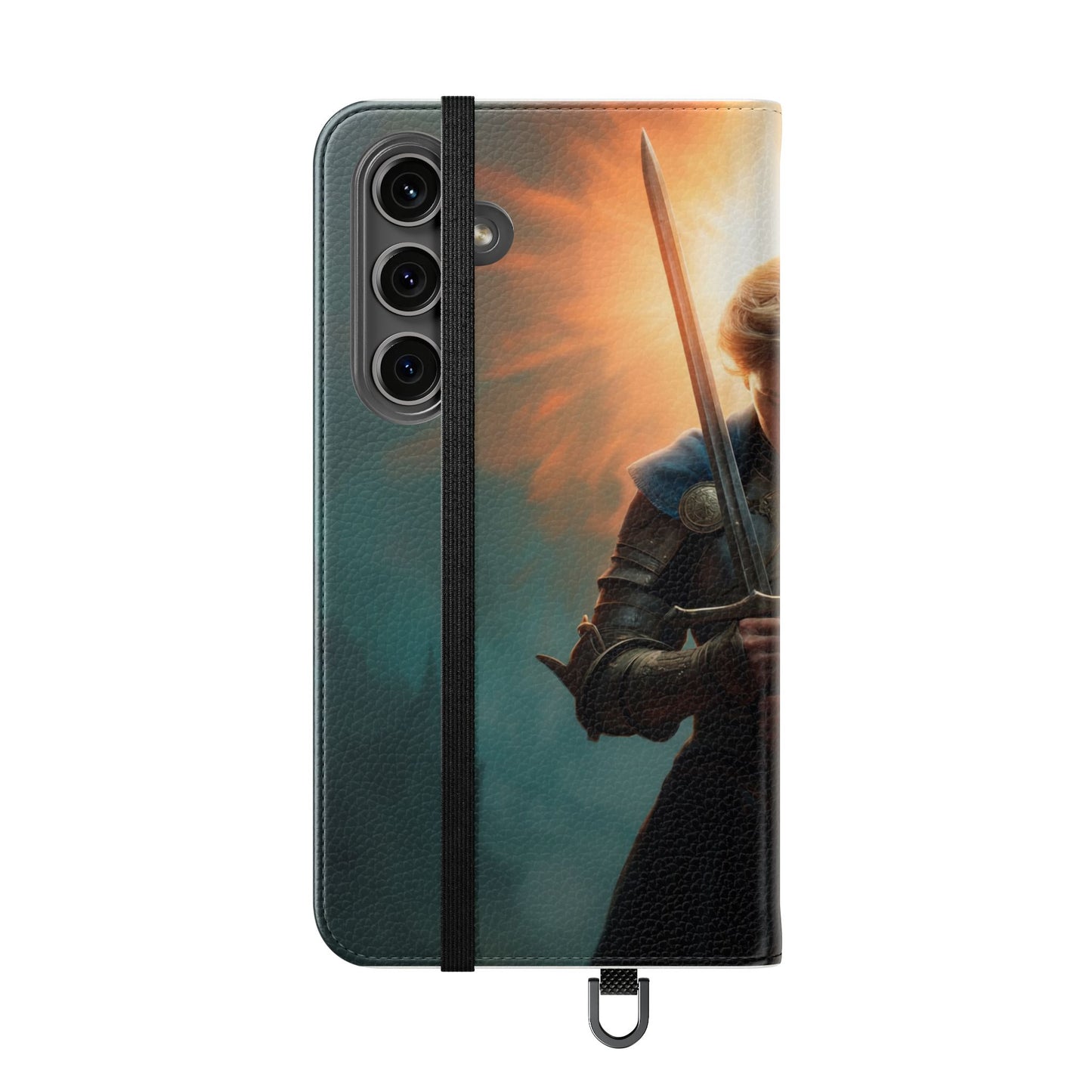 Dawn-Forged Knight Flip Cases – Radiant Armor Against Misty Skies