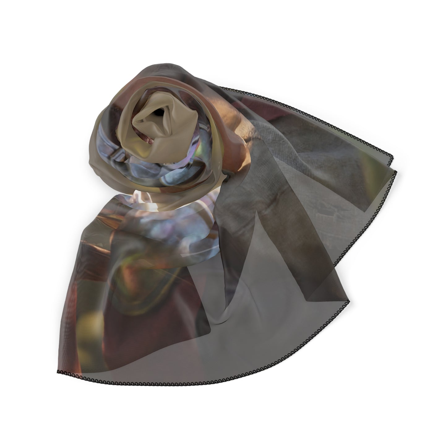 Elven Sentinel with Dragon Companion Poly Scarf – Sunlit Grove Quietude