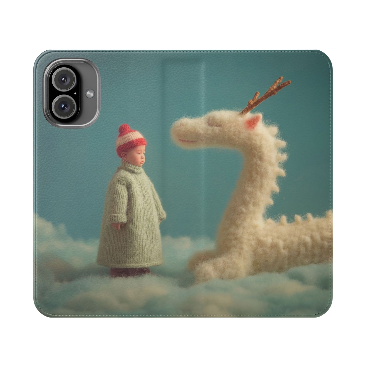 Woolly Dragon & Child Flip Cases – Cloudside Guardians