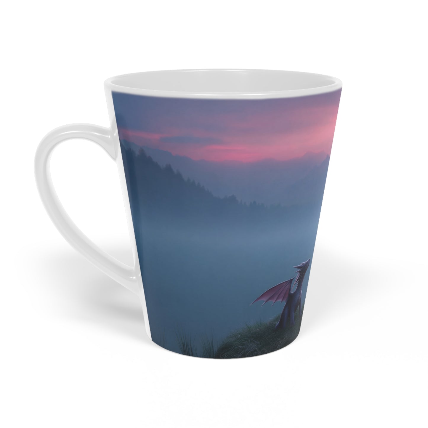 Sentinel and Dracolisk Latte Mug, 12oz – Twilight Rest Stop Scene