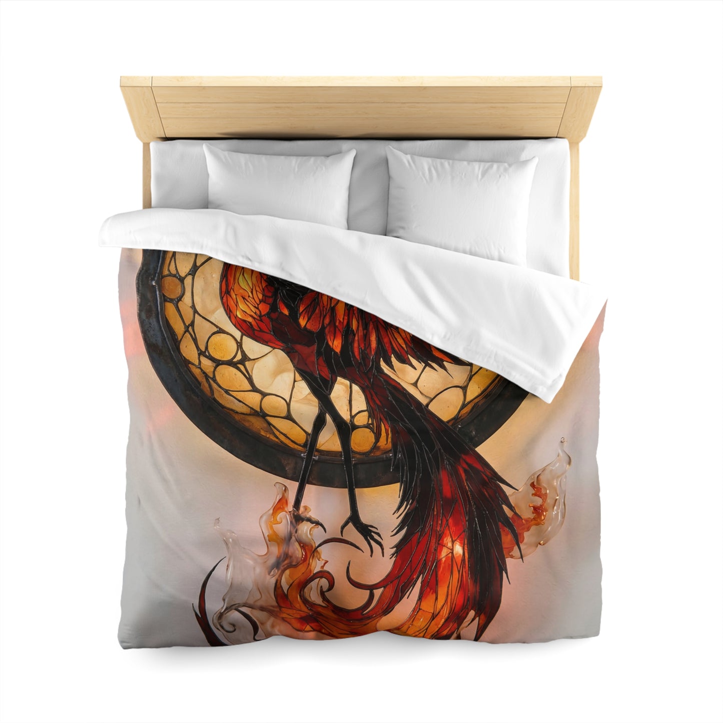Phoenix Reborn Microfiber Duvet Cover – Amber Flame Dreamscape
