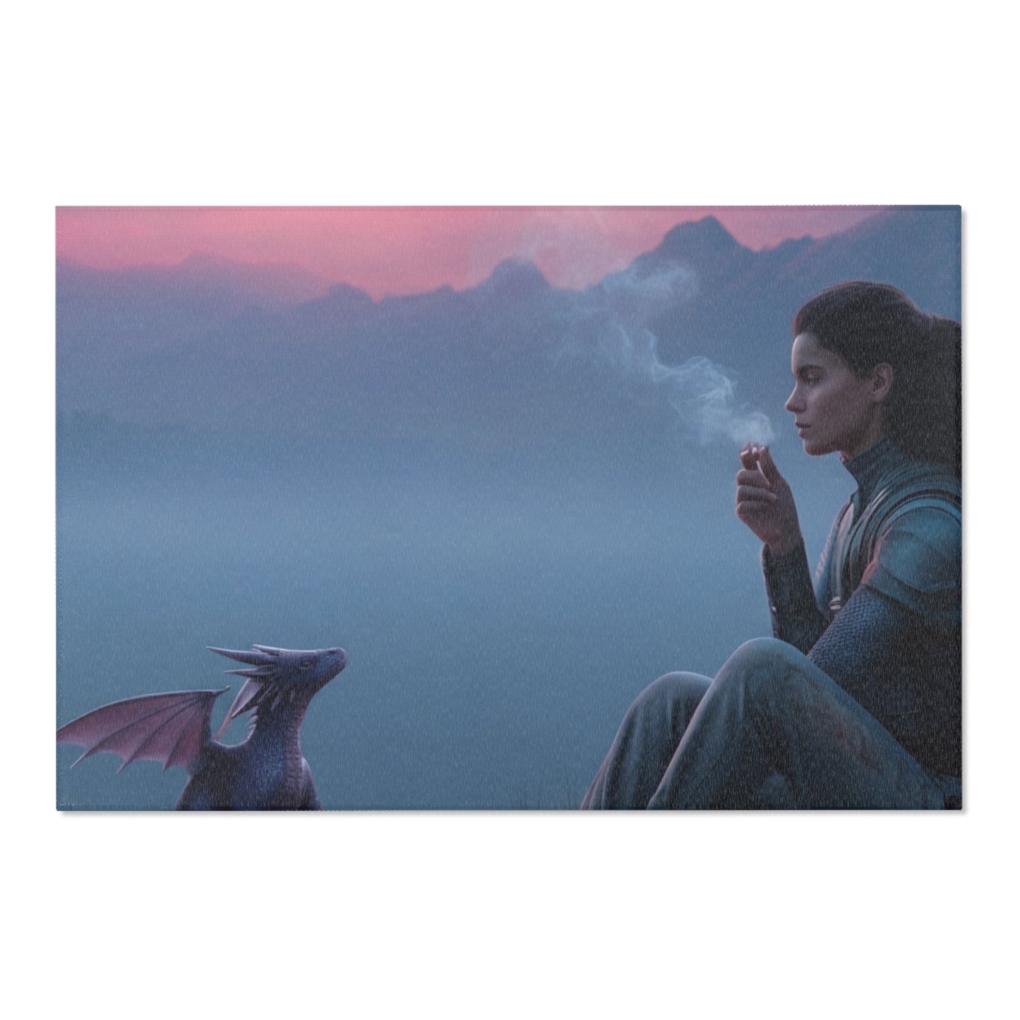Warrior and Dragon Companion Area Rugs – Twilight Peak Bond
