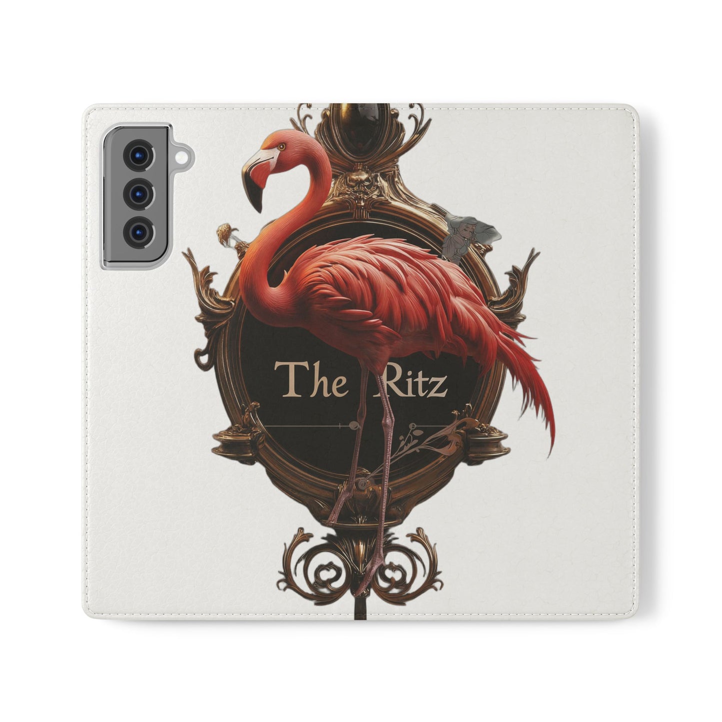 The Ritz Flamingo Flip Cases – Gilded Ornate Frame Art Design