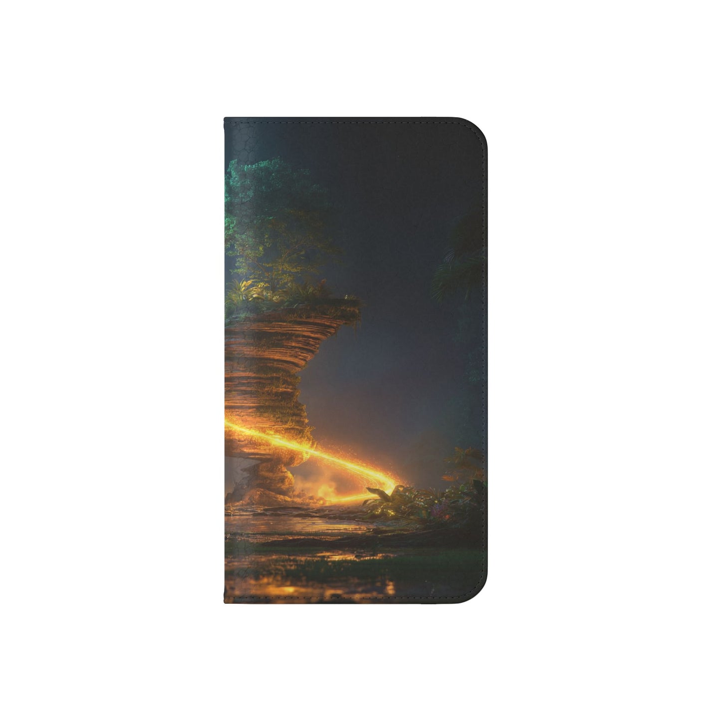 Luminous Floating Island Flip Cases – Amber Twilight Sanctuary