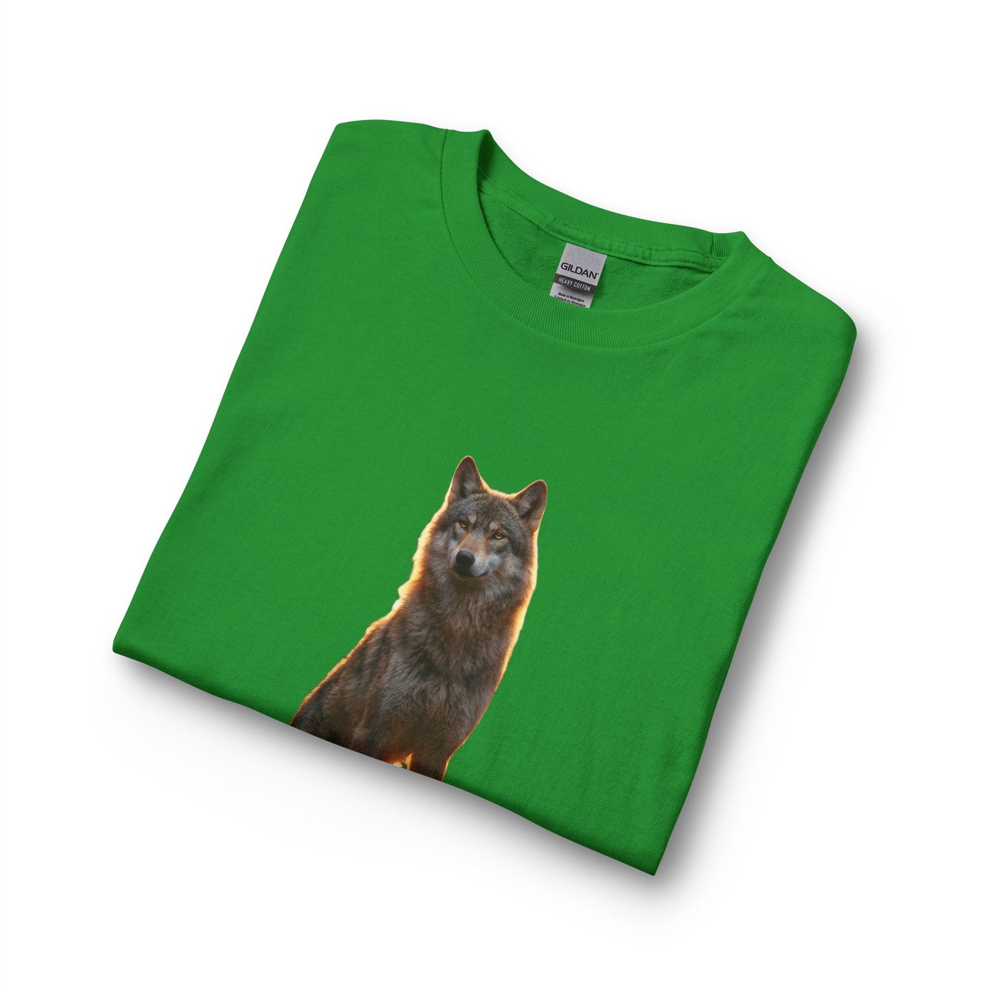 Golden Hour Wolf Unisex Long Sleeve T-Shirt – Amber Sentinel Portrait