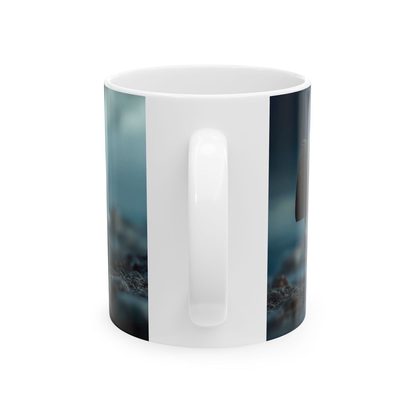 Storm-Sailed Ship in Bottle Ceramic Mug – (11oz, 15oz) – Sea’s Secret Encased