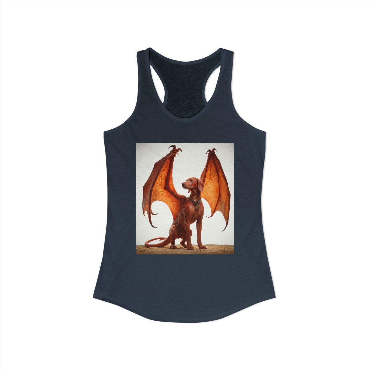 Winged Hound Women's Ideal Racerback Tank – Amber Sentinel on Stone