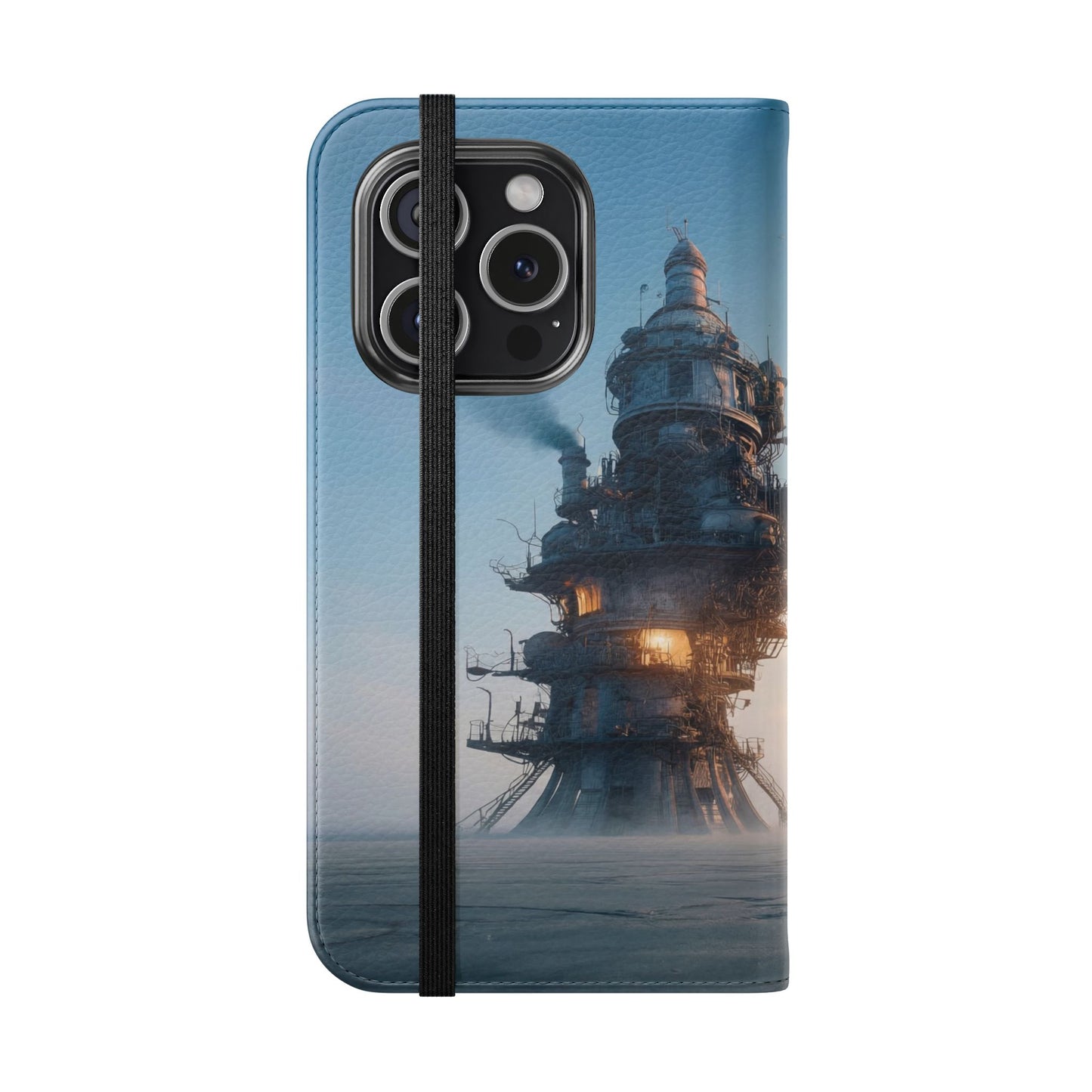 Steam-Stack Tower Flip Cases – Industrial Dawn Sentinel