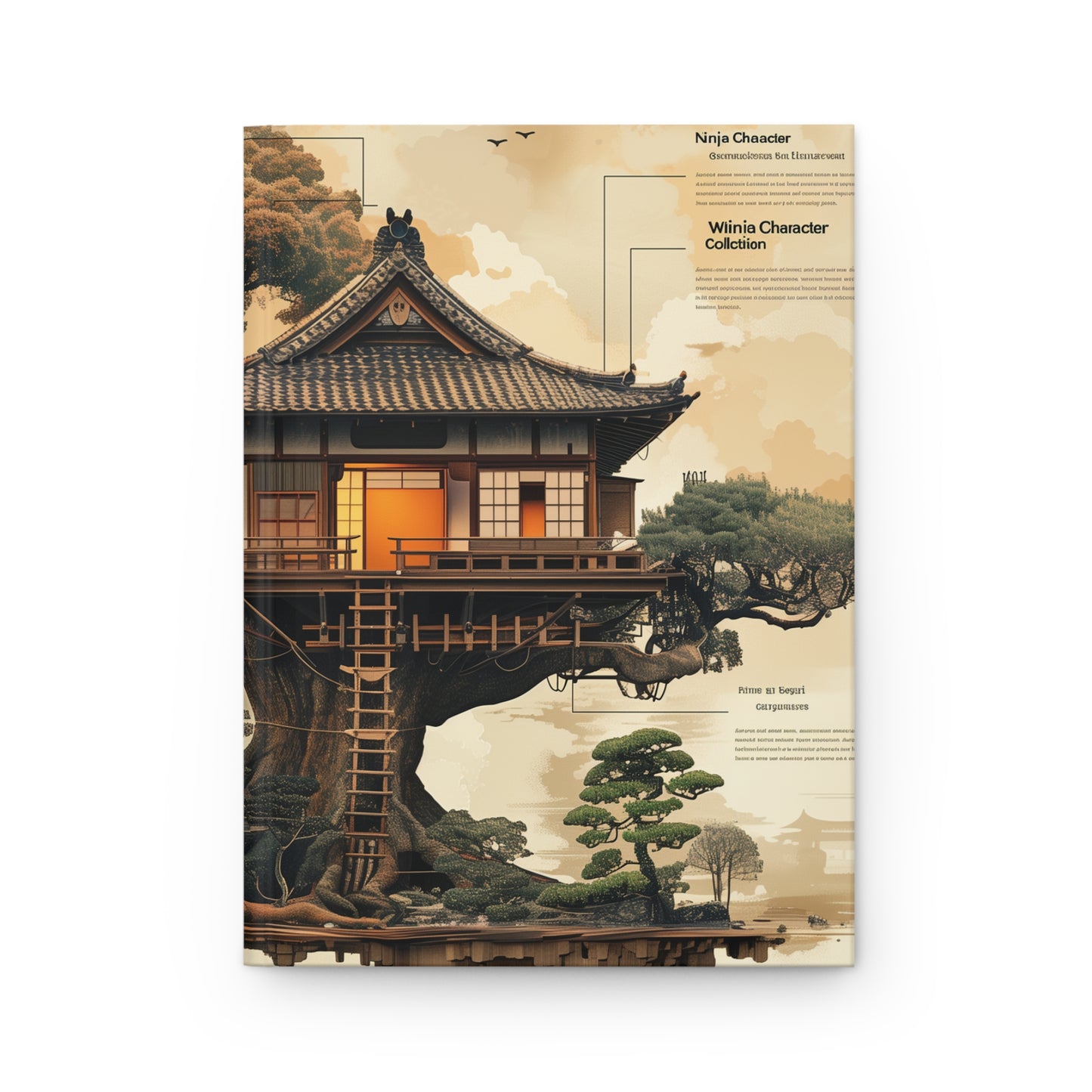 Treehouse Temple Hardcover Journal Matte – Whispering Canopy Sanctuary