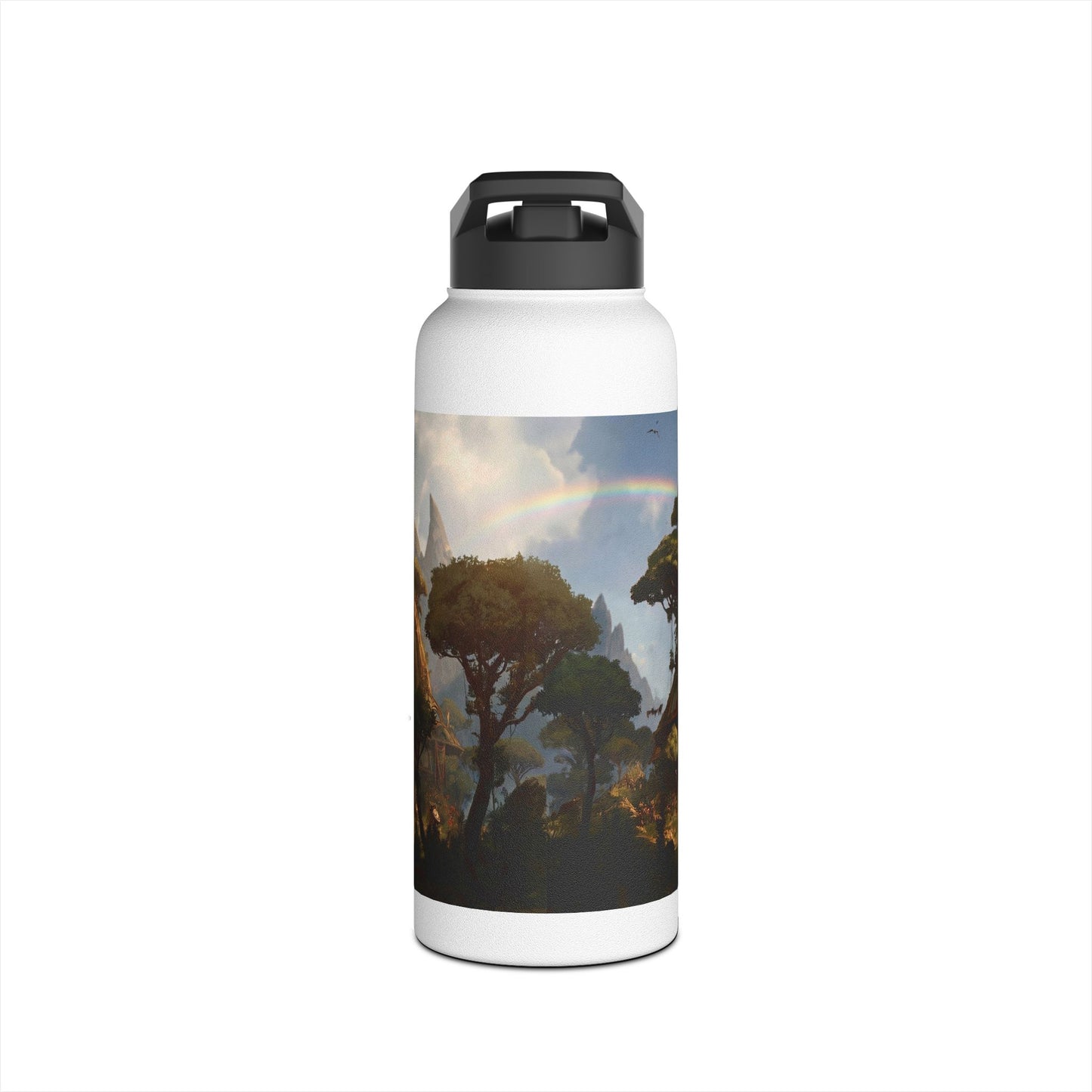 Arcane Grove Gateway Water Bottle – Twin Rainbows Over Living Bridge