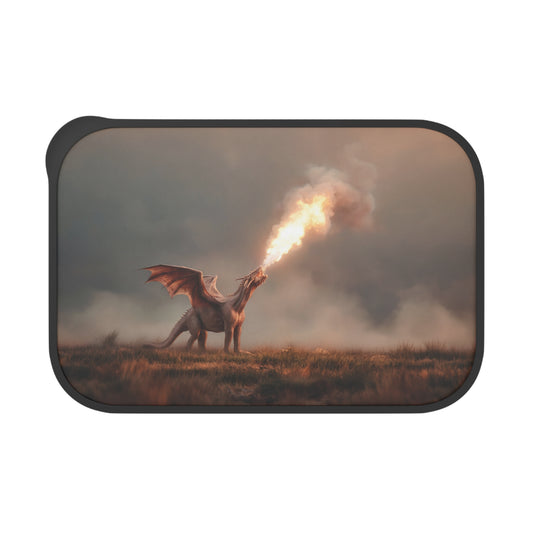 Fiery Dragon PLA Bento Box with Band and Utensils – Twilight Roar on the Moor