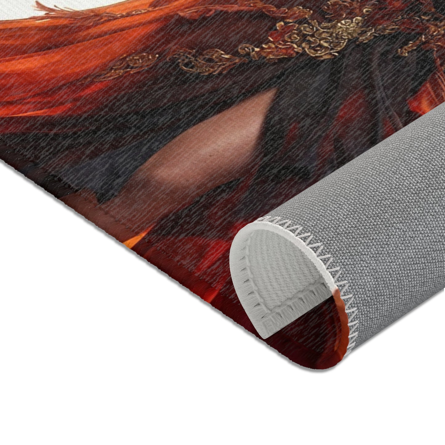 Phoenix Dancer Area Rug – Crimson Ember Waltz