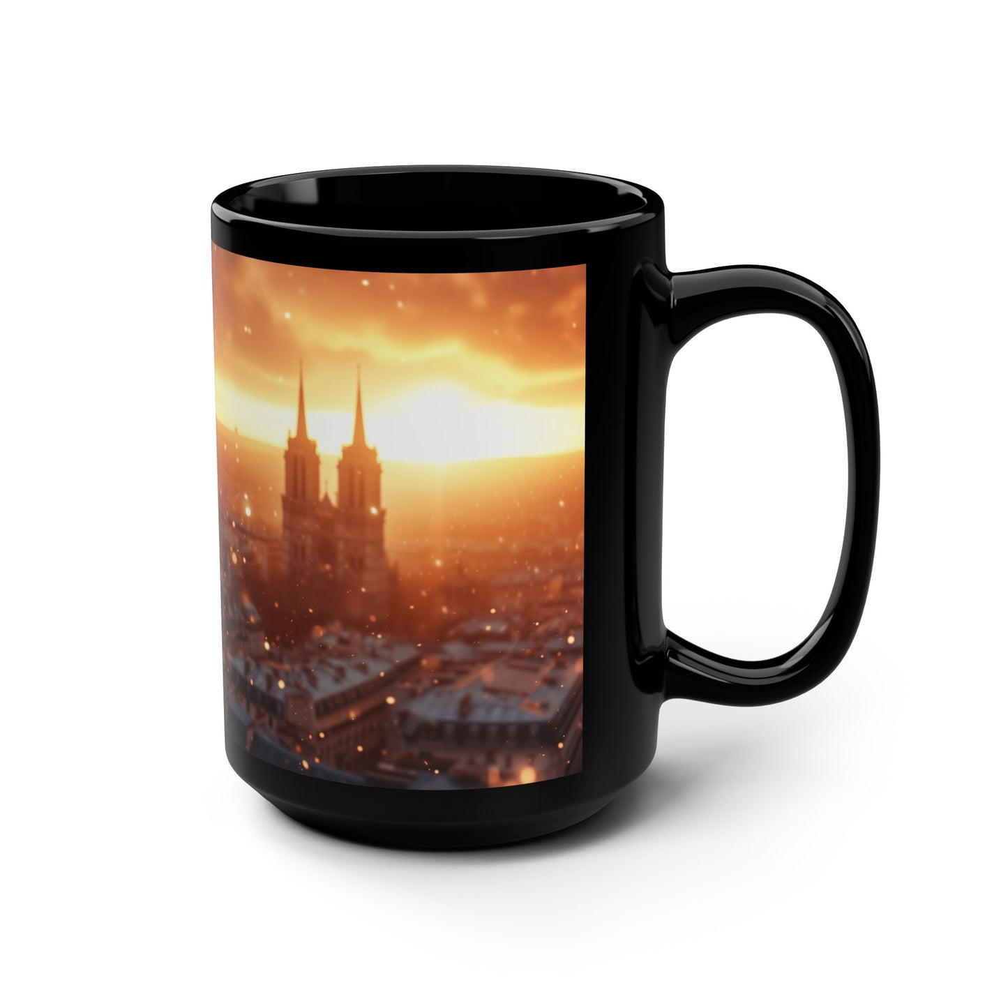 Angel Over Paris Sunset - Ceramic Mug
