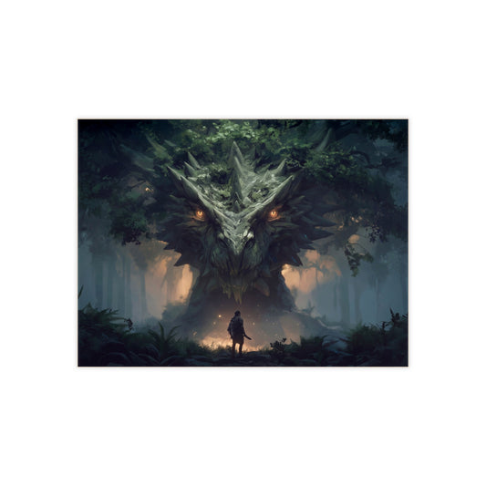 Forest Guardian Dragon Ceramic Photo Tile – Whispers of the Ancient Grove