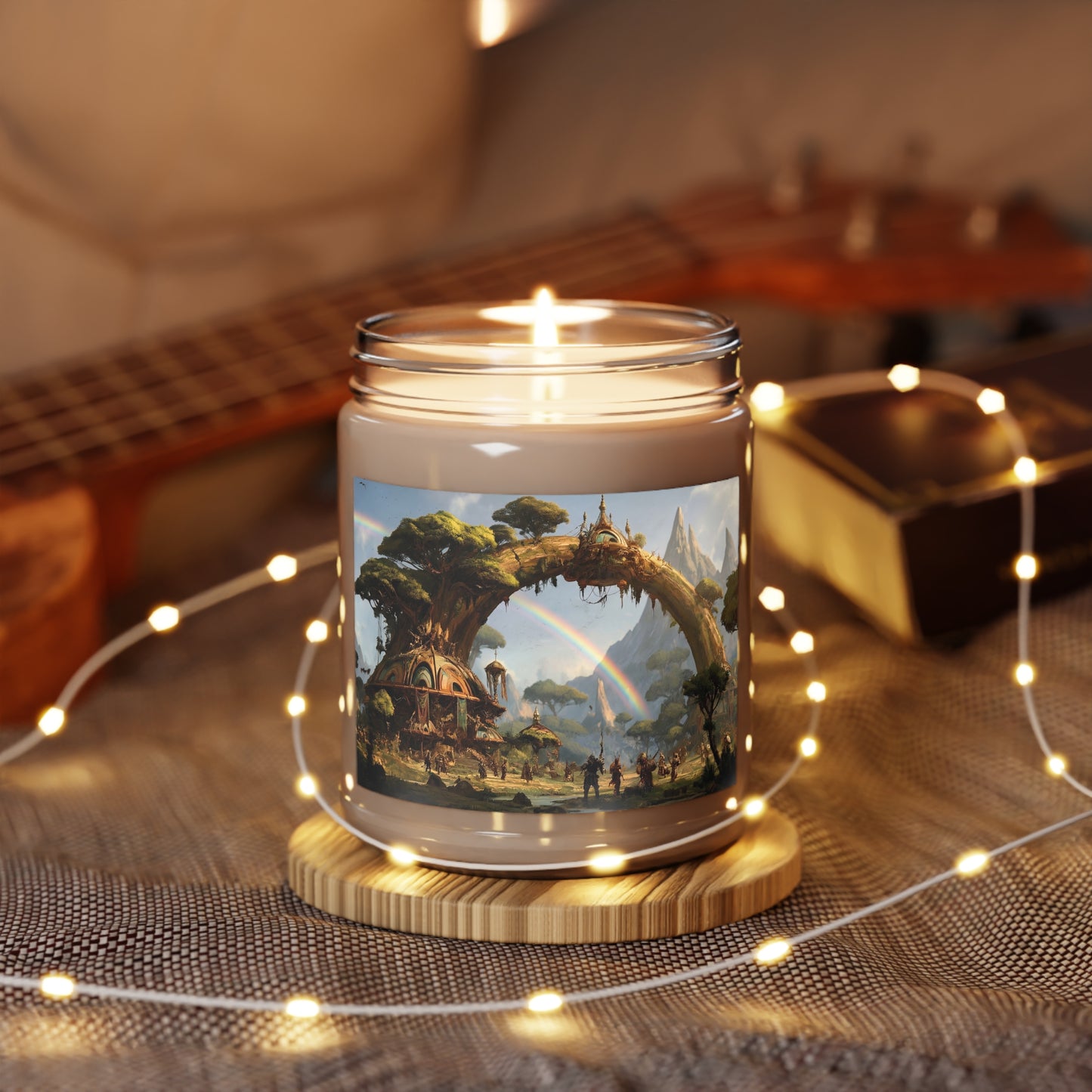 Arcane Grove Scented Soy Candles with White Lid, 9oz – Where Magic Grows in Sunlit Canopies