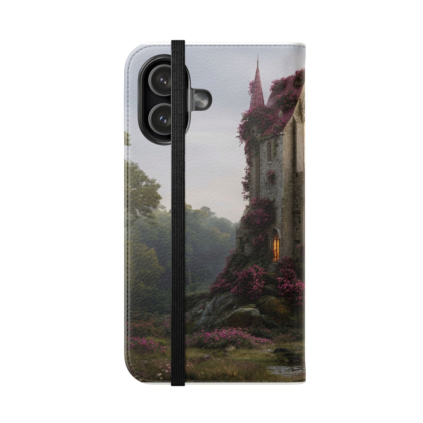 Blossom Spire Flip Cases – Pink Ivy Gothic Castle Cover