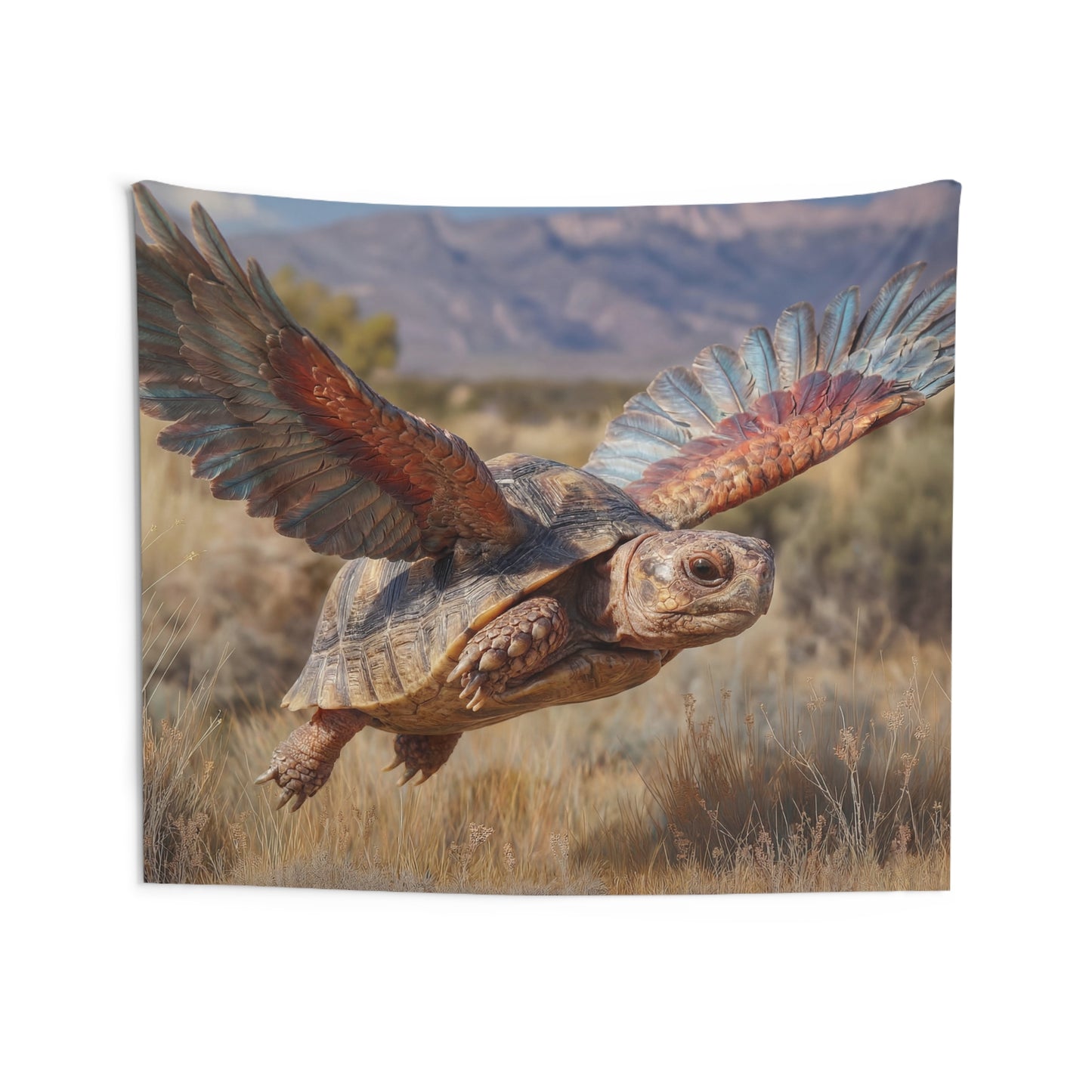 Winged Desert Tortoise Indoor Wall Tapestries – A Flight of Quiet Wonder