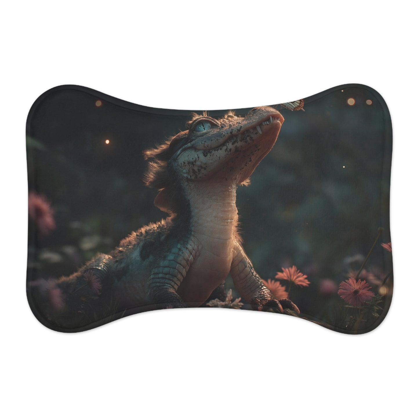 Baby Croc Butterfly Pet Feeding Mats – Tender Garden Encounter Scene