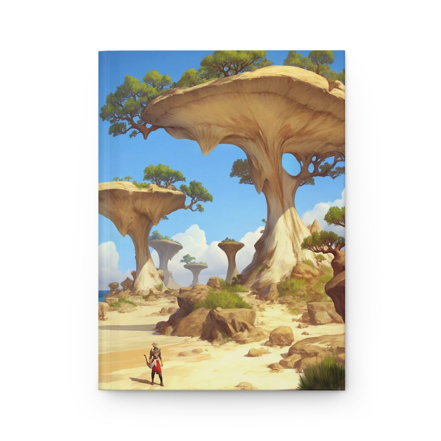 Mushroom Forest Beach Journal Matte – Sunlit Guardian’s Shore