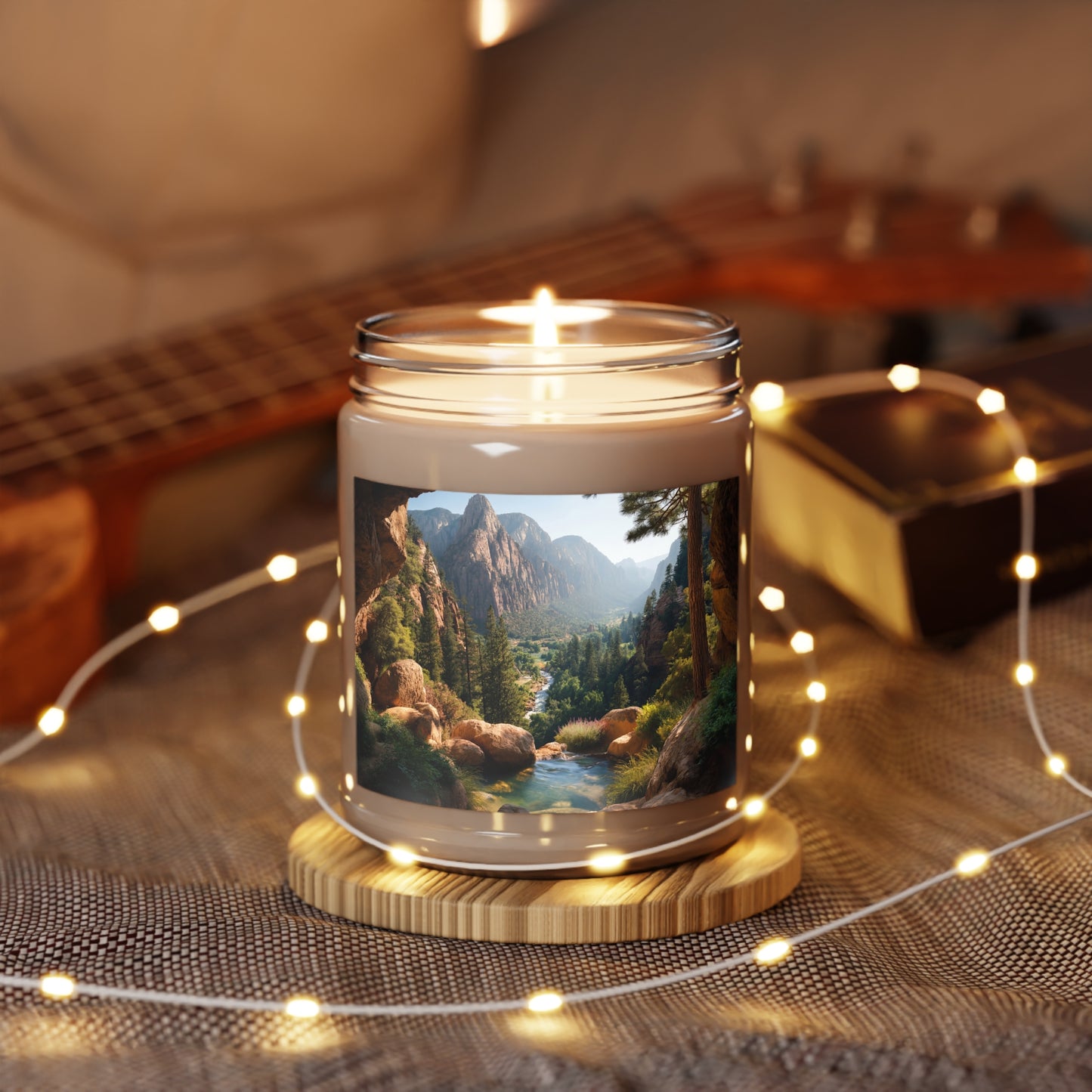 Canyon River Vista Scented Soy Candles with White Lid, 9oz – Sunlit Valley Sanctuary