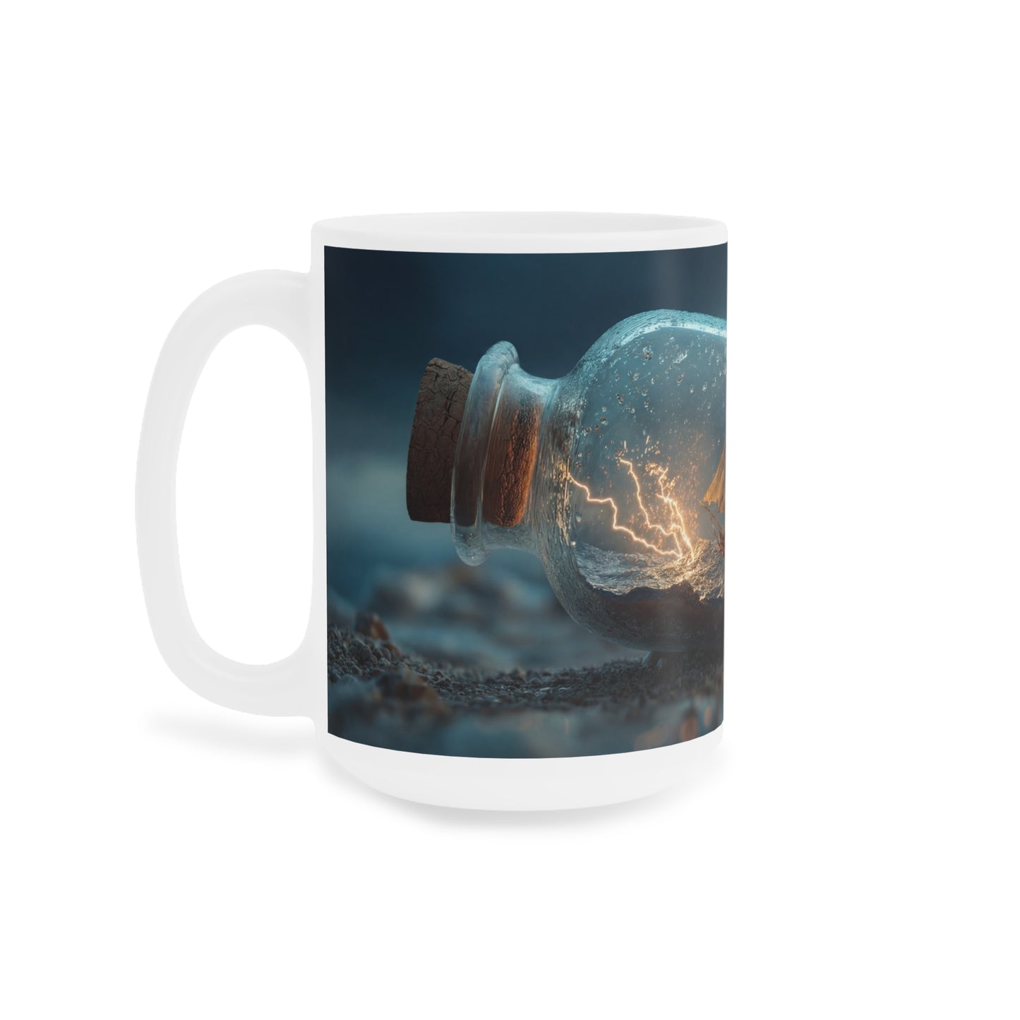 Storm-Sailed Ship in Bottle Ceramic Mugs (11oz\15oz\20oz) – Tiny Tempest, Mighty Voyage