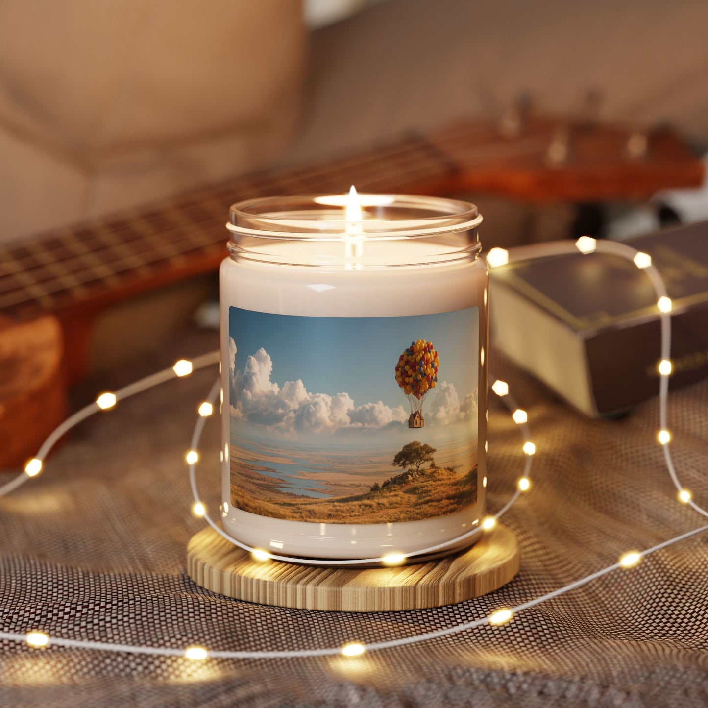 House of Balloons Scented Soy Candle, 9oz – Floating Home Over Golden Plains
