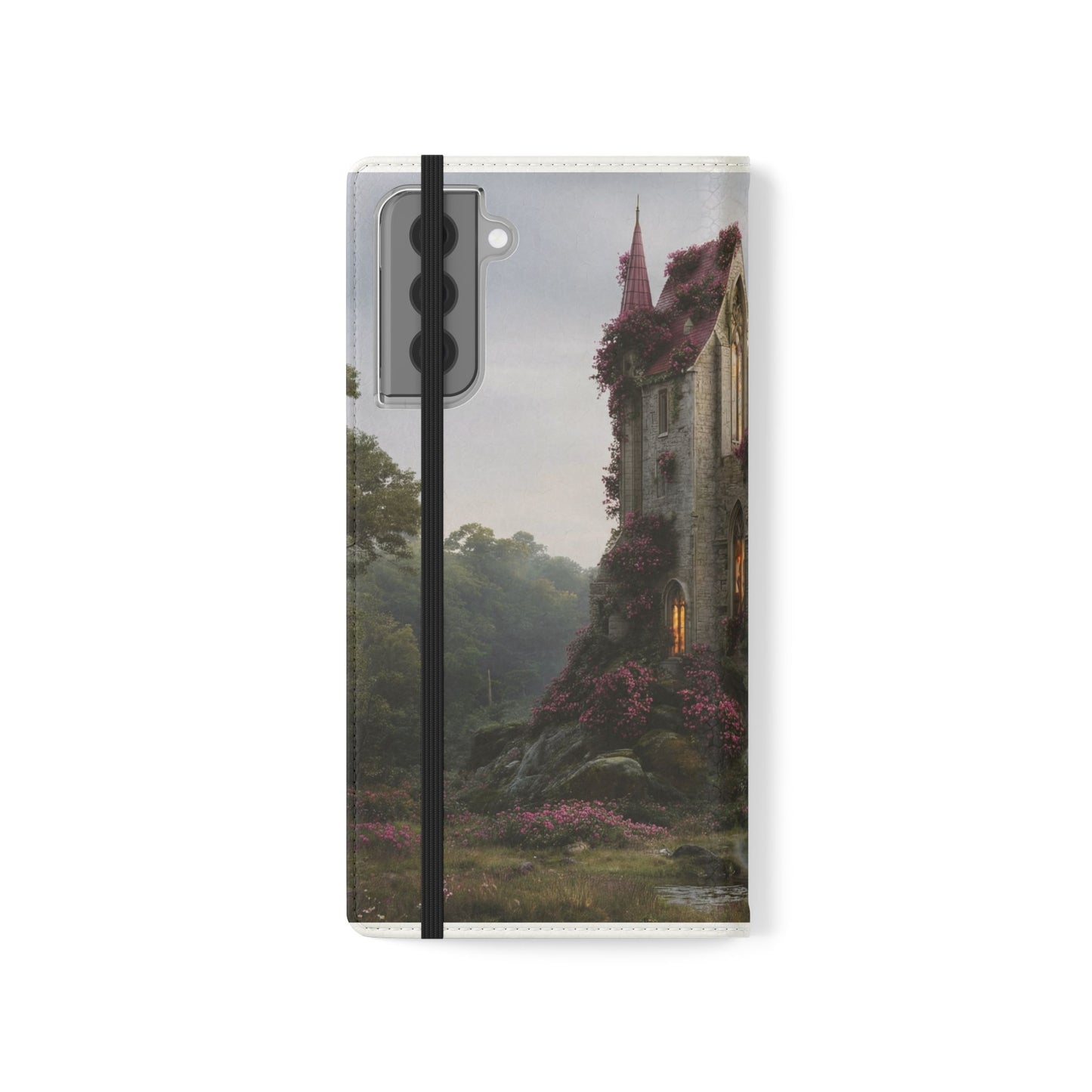 Blossom Spire Flip Cases – Pink Ivy Gothic Castle Cover