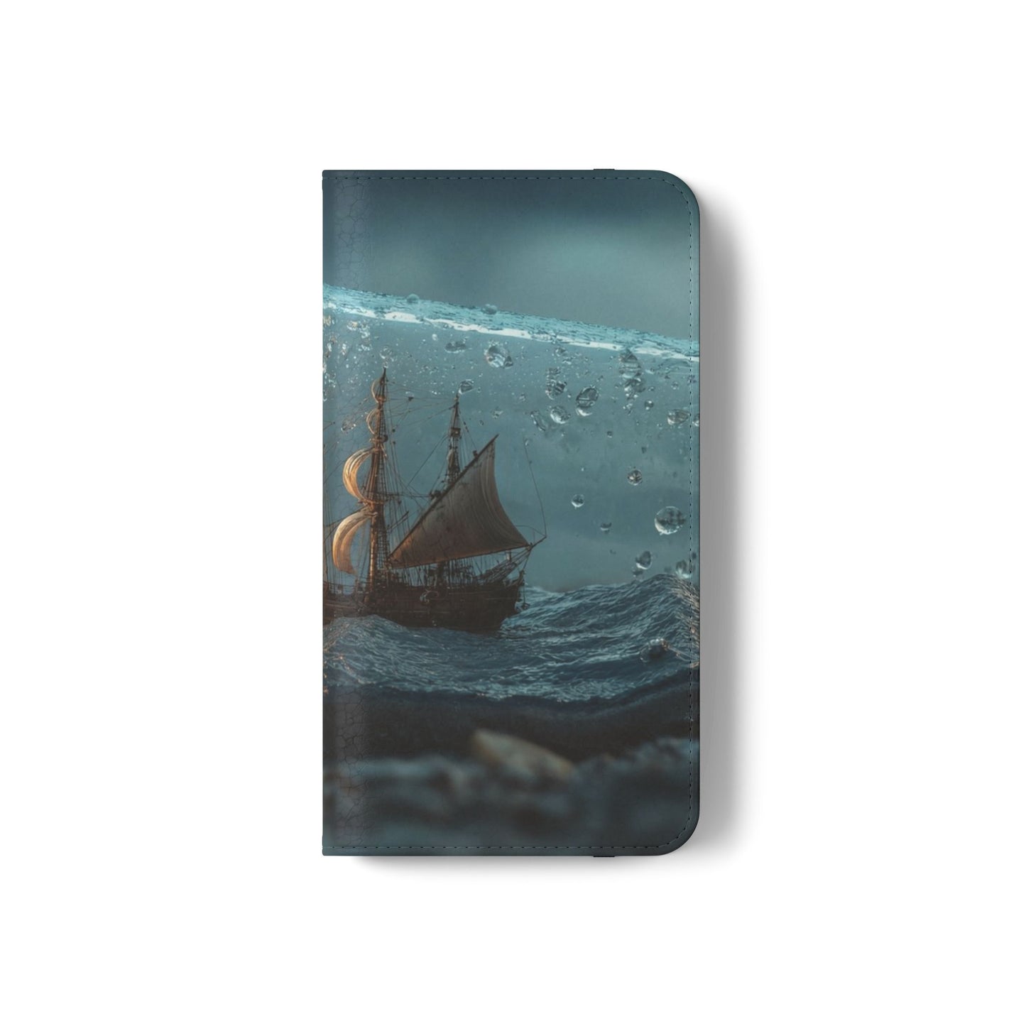 Storm-Struck Galleon Flip Cases – Lightning Inside Glass Bottle