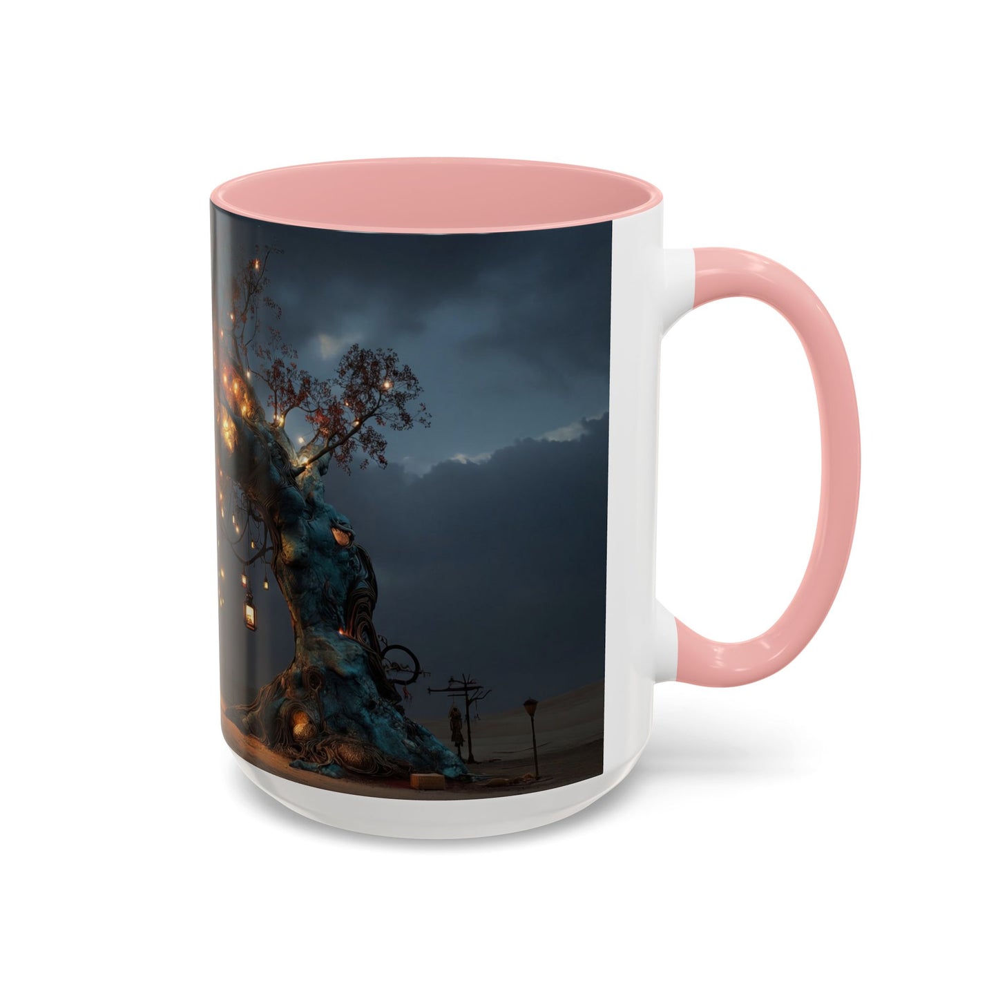 Lantern Tree Accent Coffee Mug (11, 15oz) – Amber Glowing Guardianship
