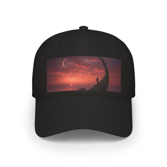 Crescent Stairway Low Profile Baseball Cap – Fiery Twilight Pathway