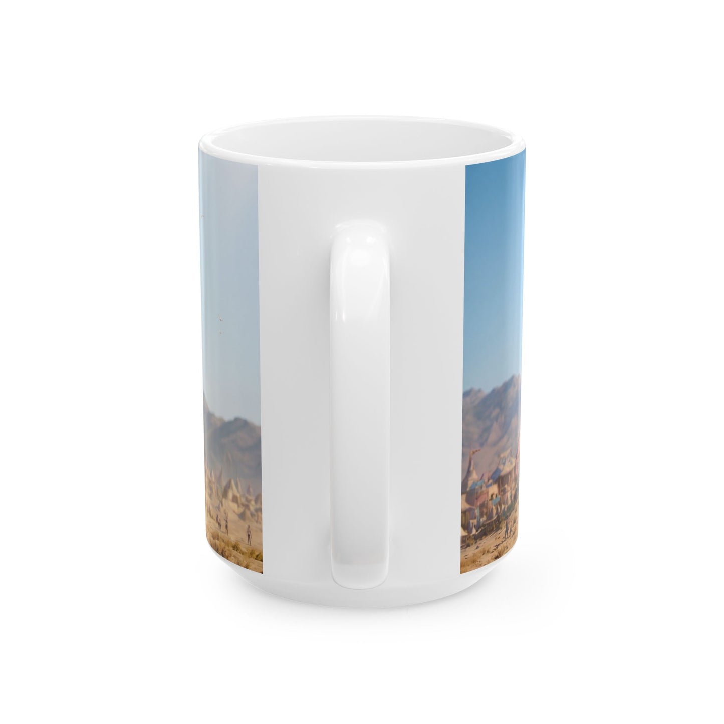Desert Citadel Ceramic Mug – Sun-Kissed Gateway to Forgotten Lands
