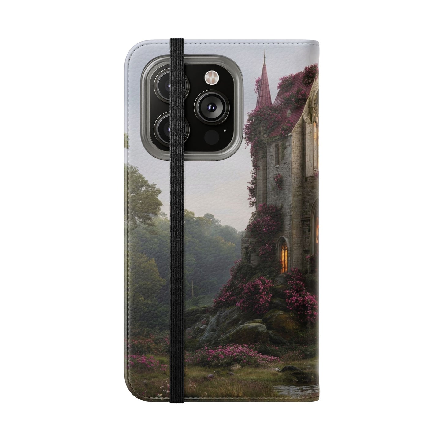 Blossom Spire Flip Cases – Pink Ivy Gothic Castle Cover