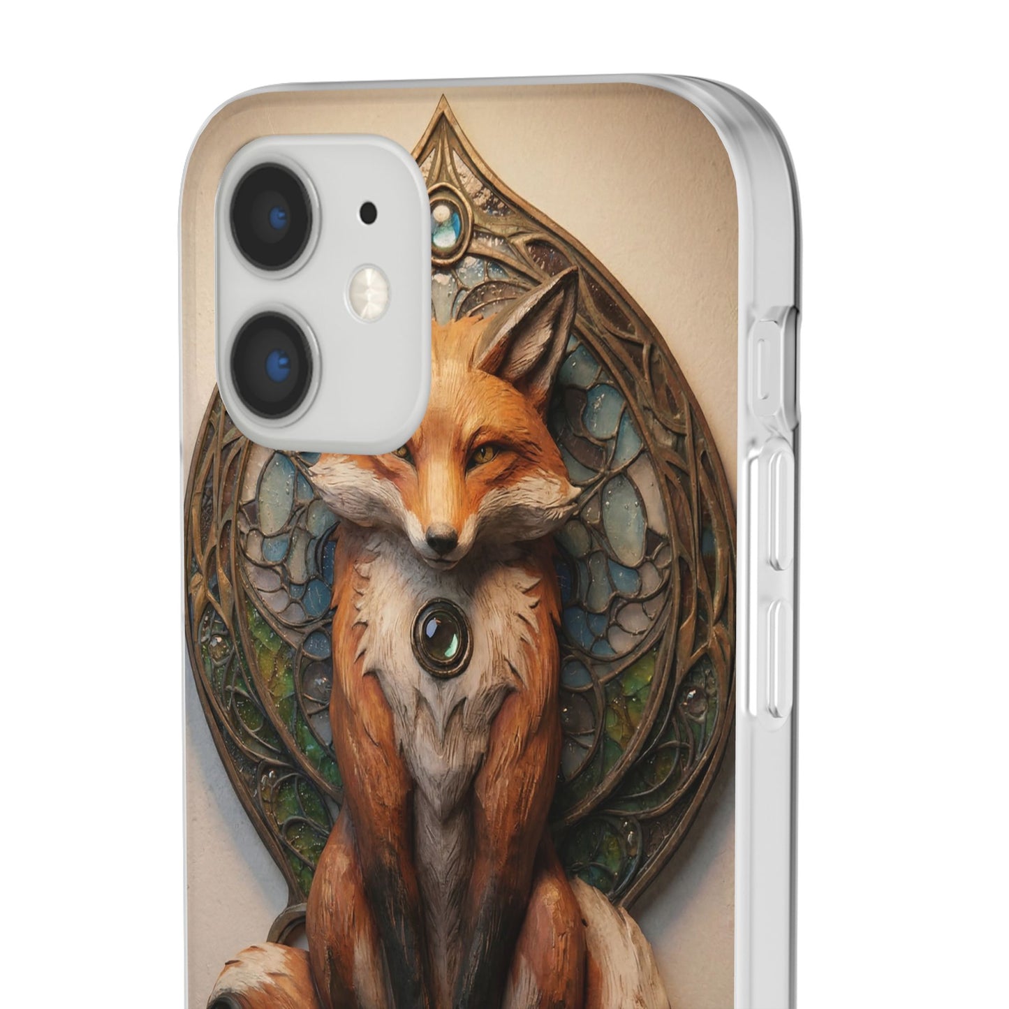 Fox Sentinel Flexi Cases – Amber Glow Through Stained Glass