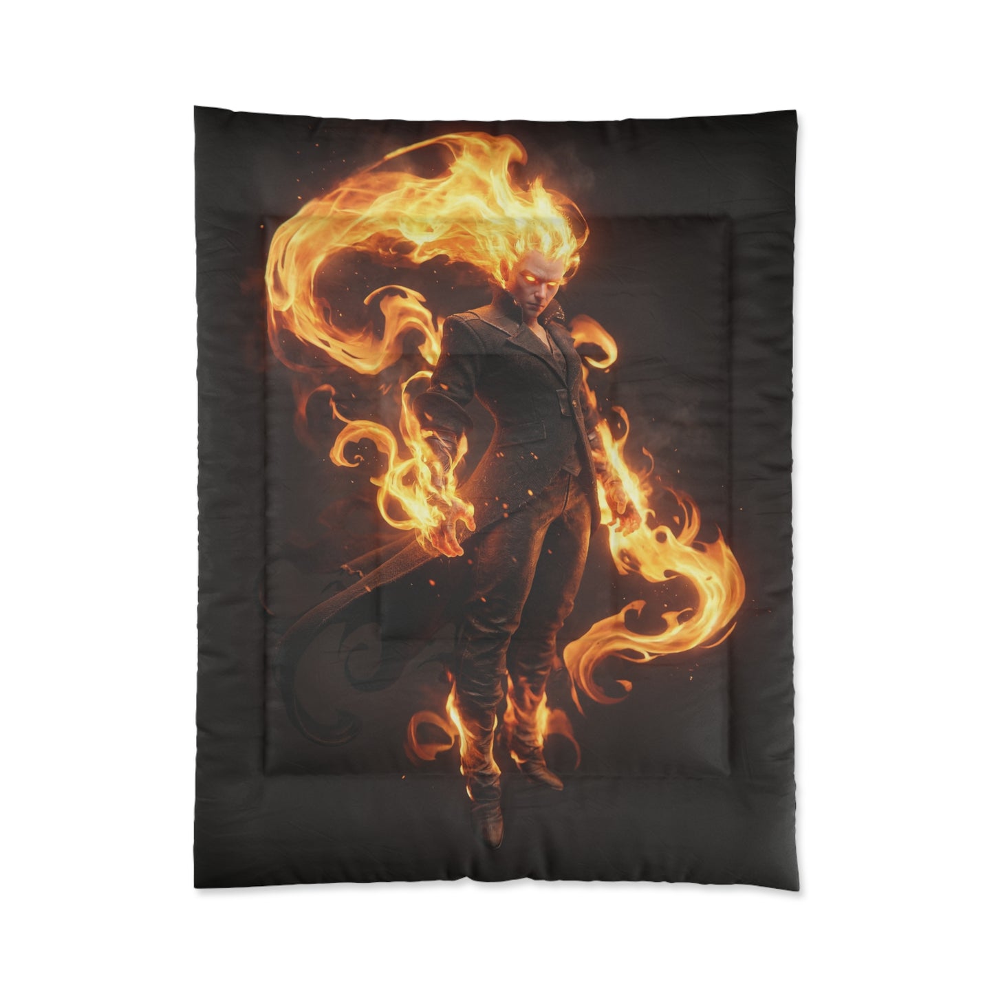 Fiery Sentinel Comforter – Embers of a Hollowed Flame
