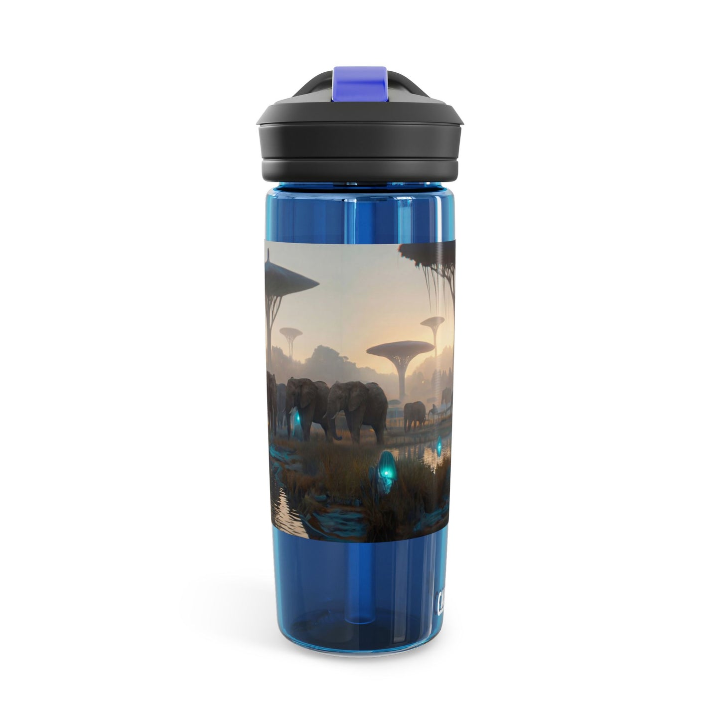 Celestial Savannah CamelBak Eddy® Water Bottle, 20oz\25oz – Twilight Refuge with Glowing Elephants
