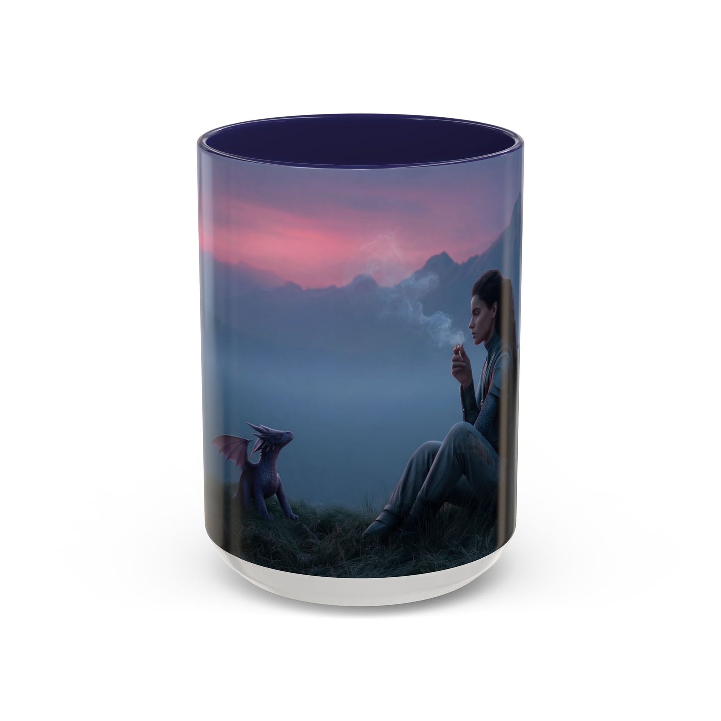 Sentinel and Dragon Accent Coffee Mug (11, 15oz) – Twilight Summit Rest